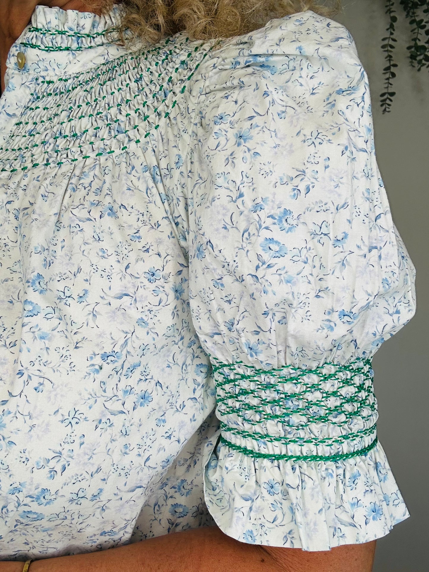Floral Smocked Blouse - O/S