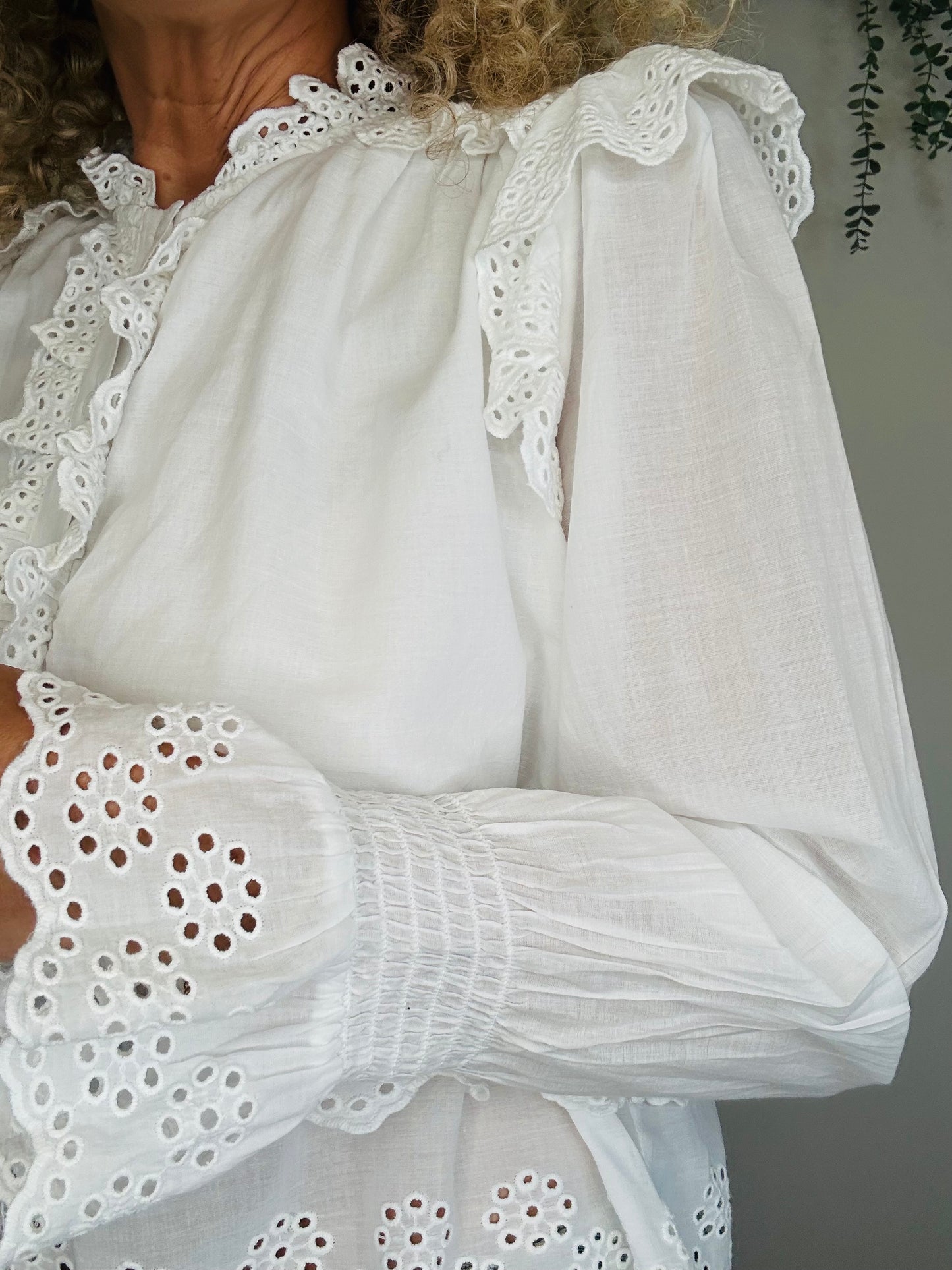 Broderie Frill Shirt - Size 12