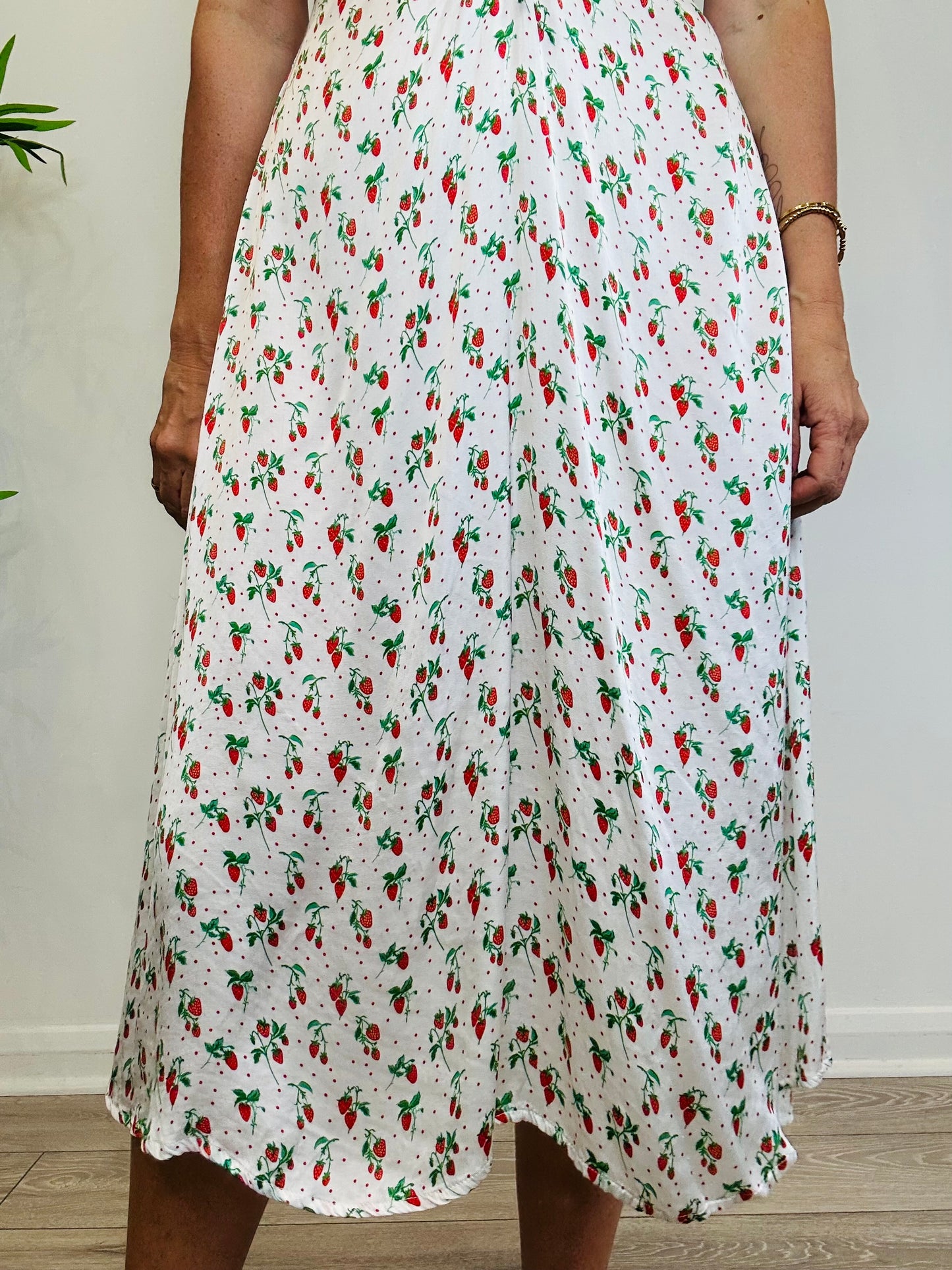 Strawberry Print Dress - Size S