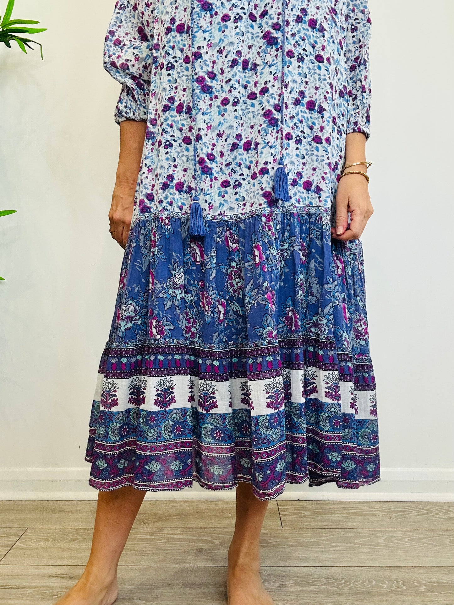 Floral Cotton Dress - Size S