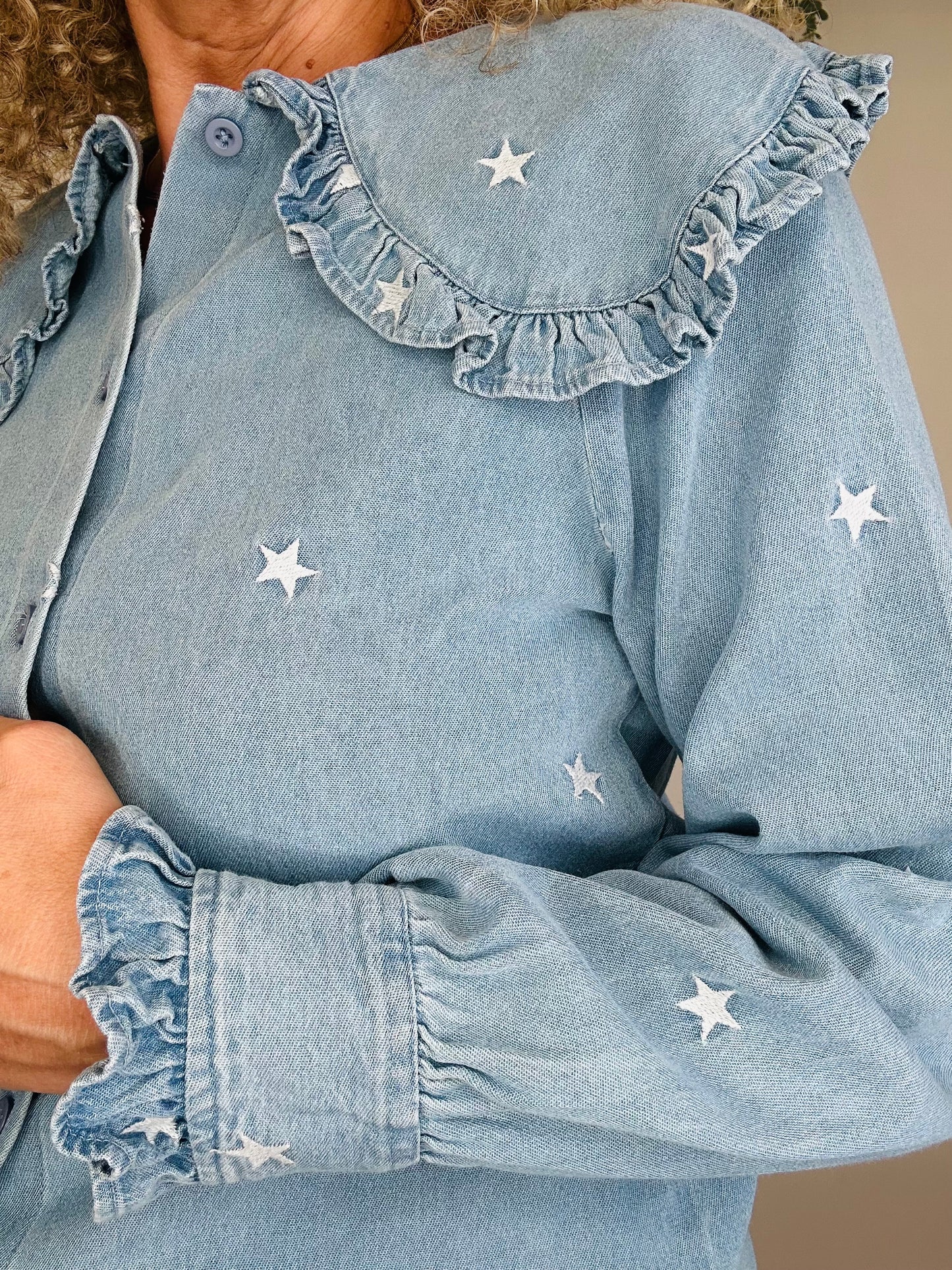 Star Denim Shirt - Size S