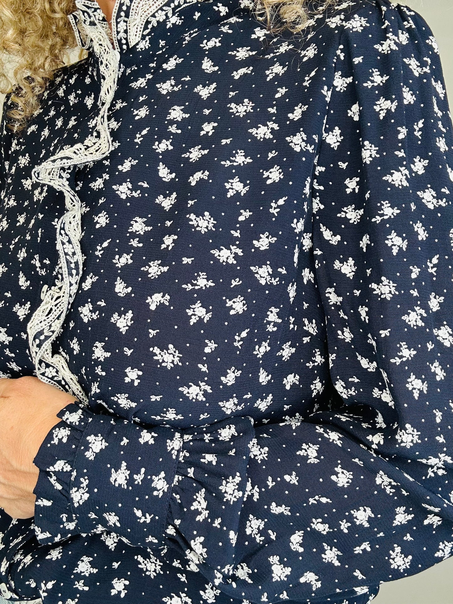 Floral Frill Shirt - Size 38