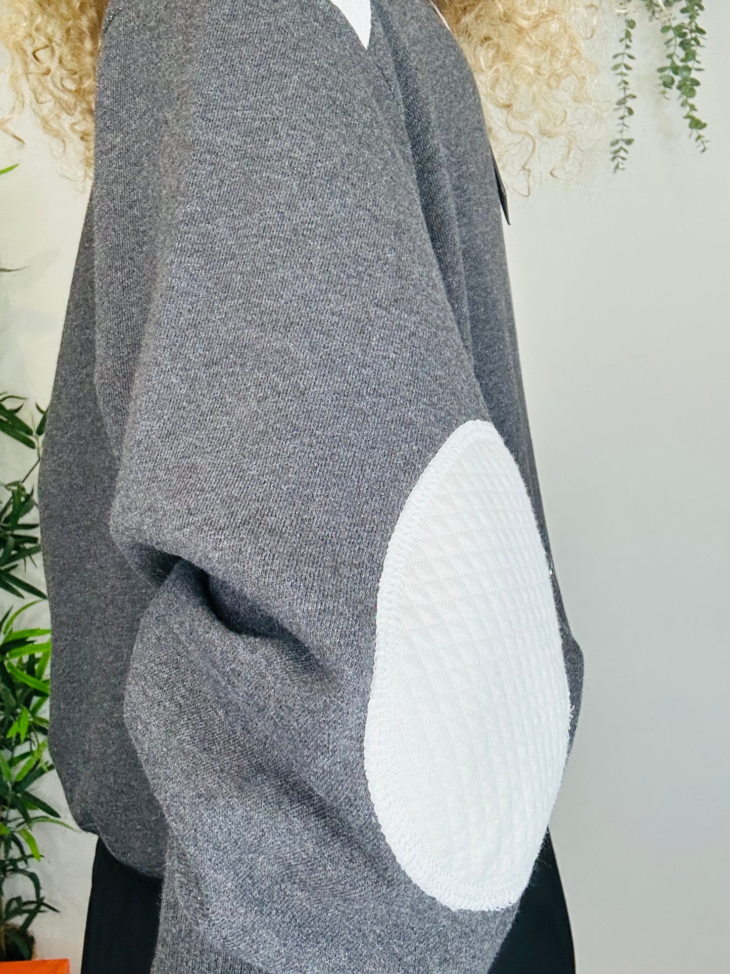 Quilted Patch Sweatshirt - Size S