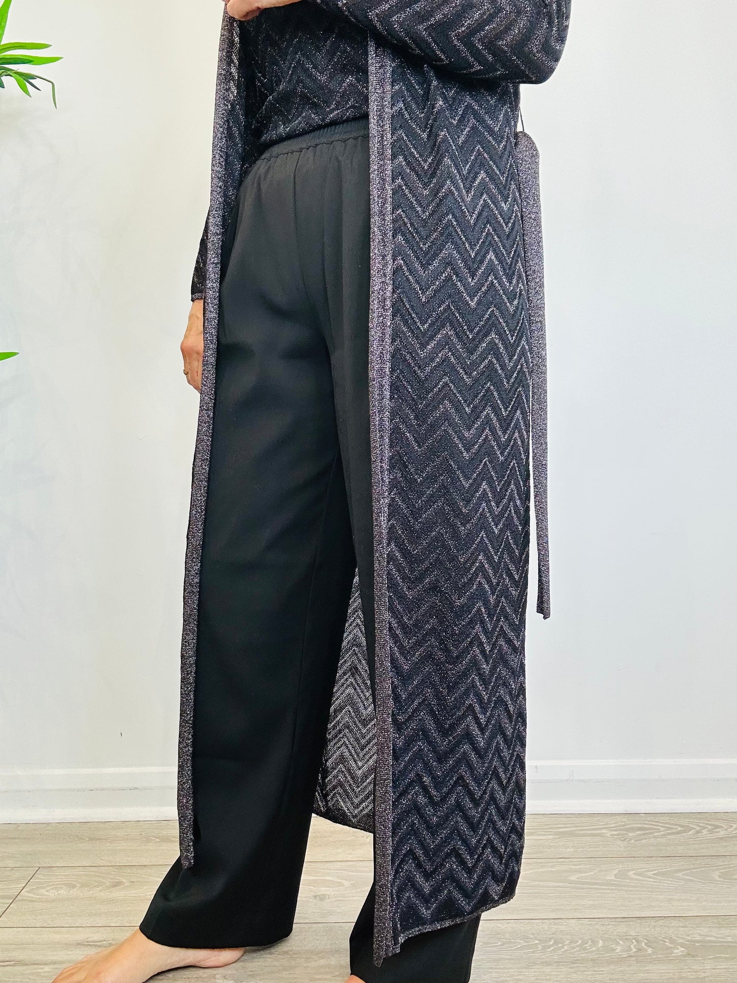 Metallic Knit Cami & Cardigan Set - Size 38