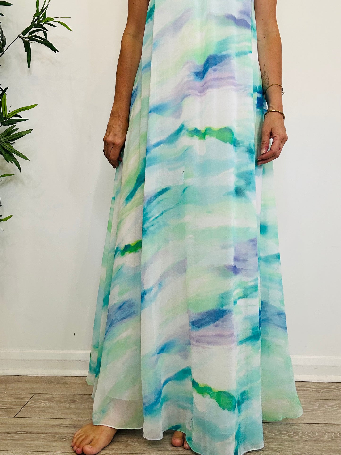 Halterneck Maxi Dress - Size 38