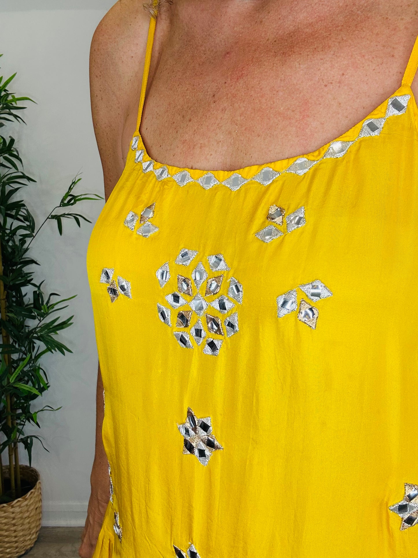 Embroidered Silk Dress - Size 3