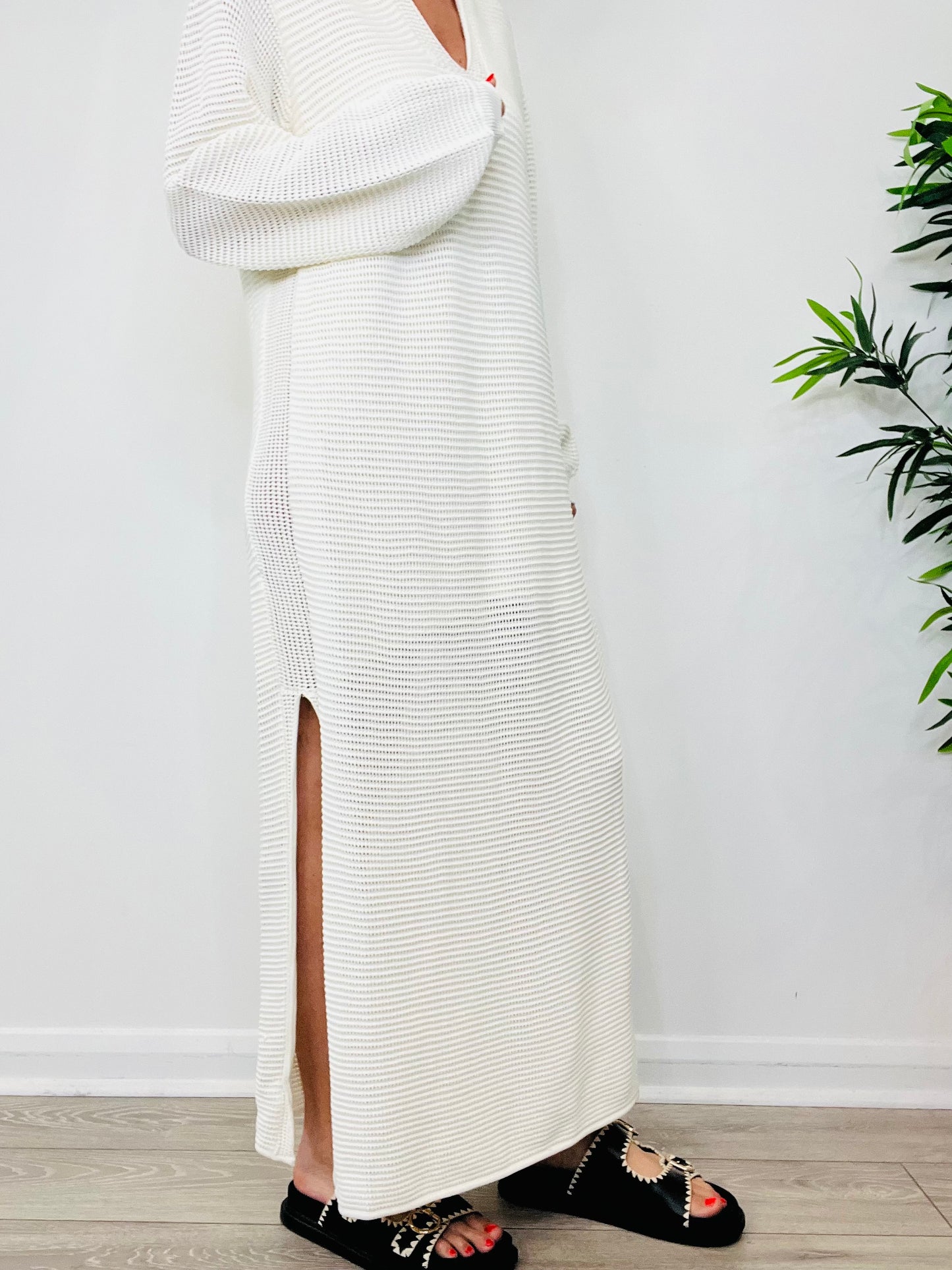 Crochet Maxi Dress - Size L