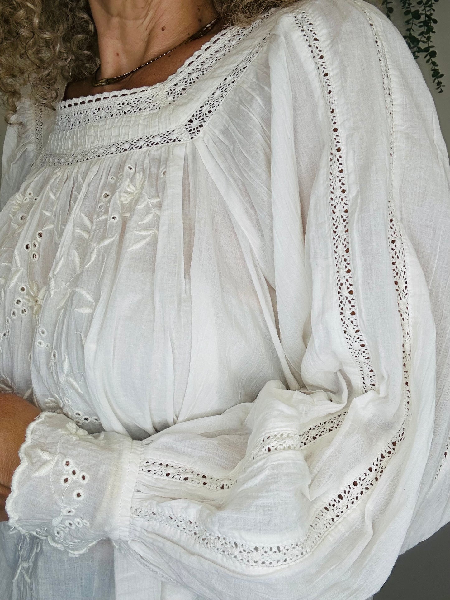 Lace Detail Blouse - Size S