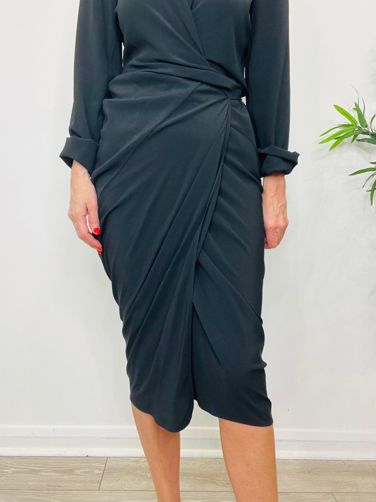 Silk Wrap Dress - Size 40