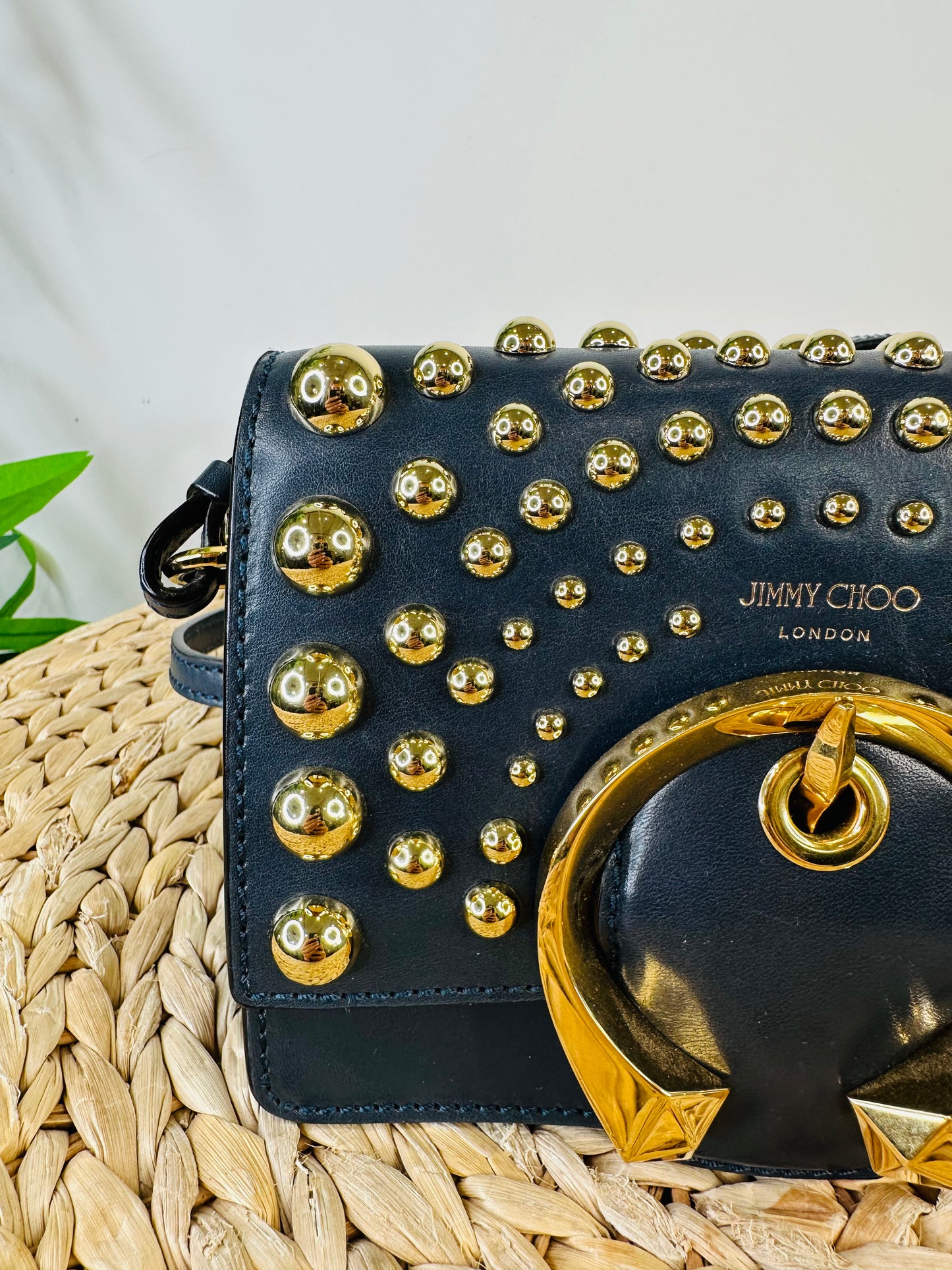 Studded Leather Crossbody Bag