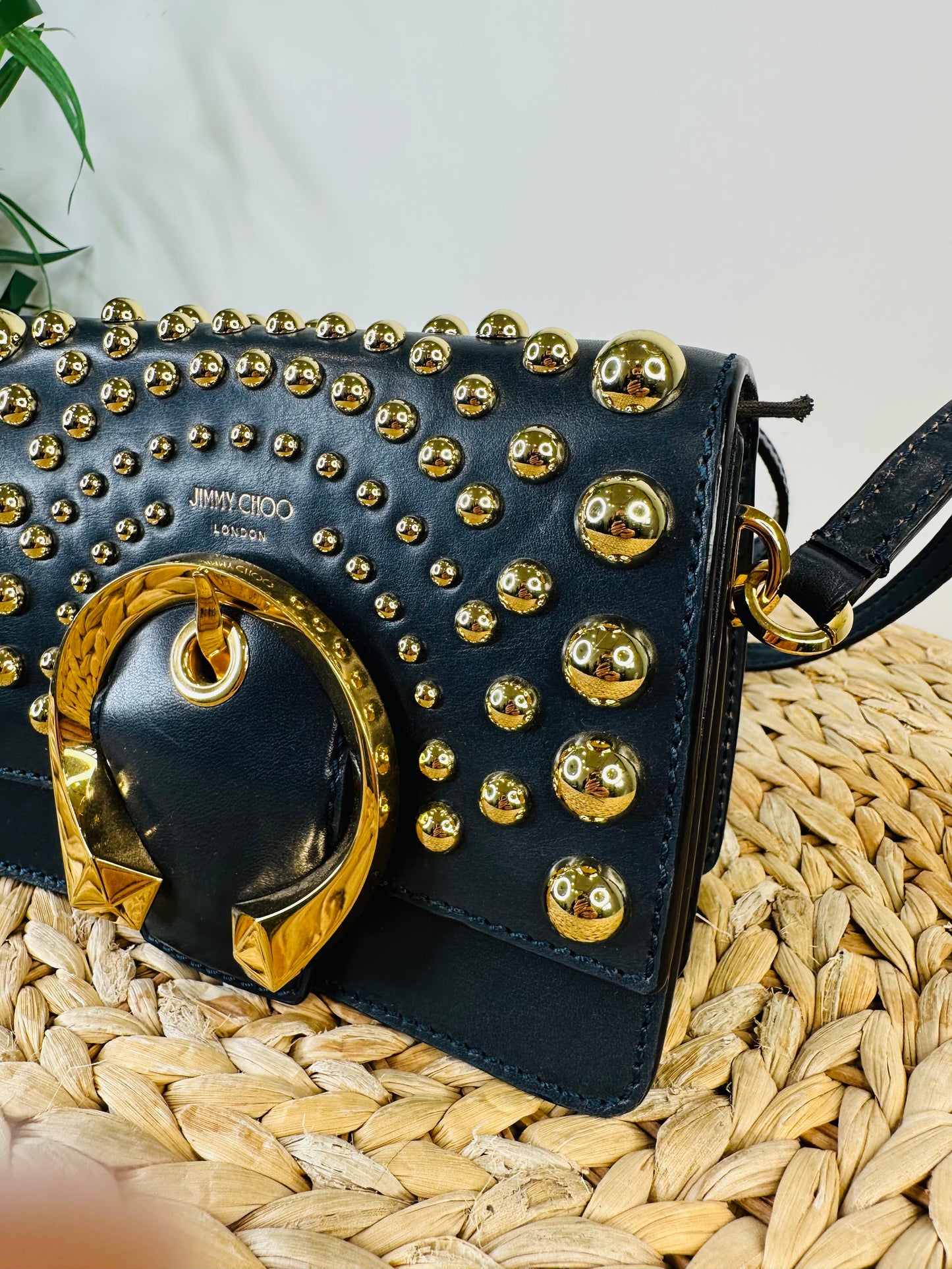 Studded Leather Crossbody Bag