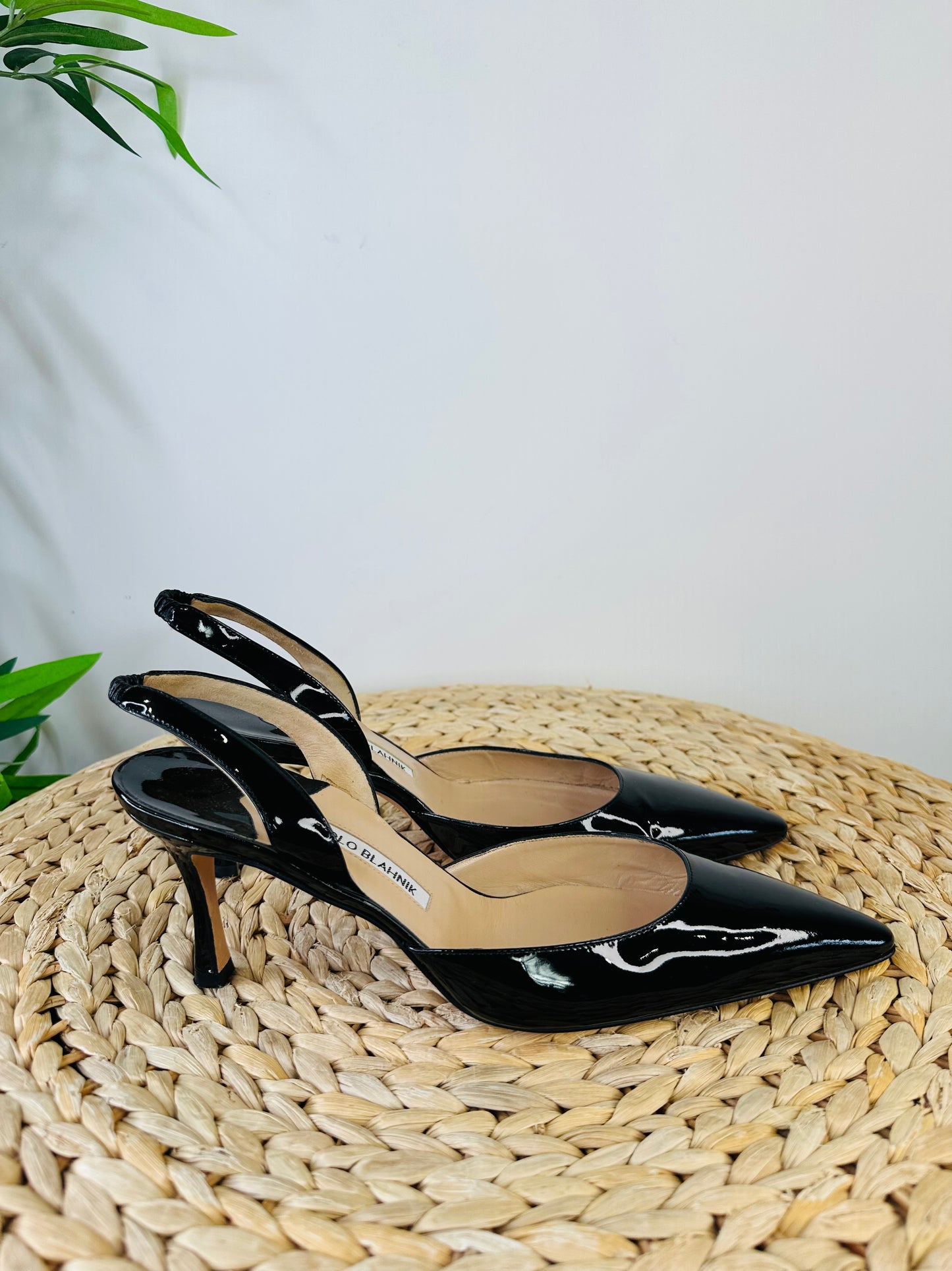 Carolyne Patent Leather Slingback Pumps - Size 41