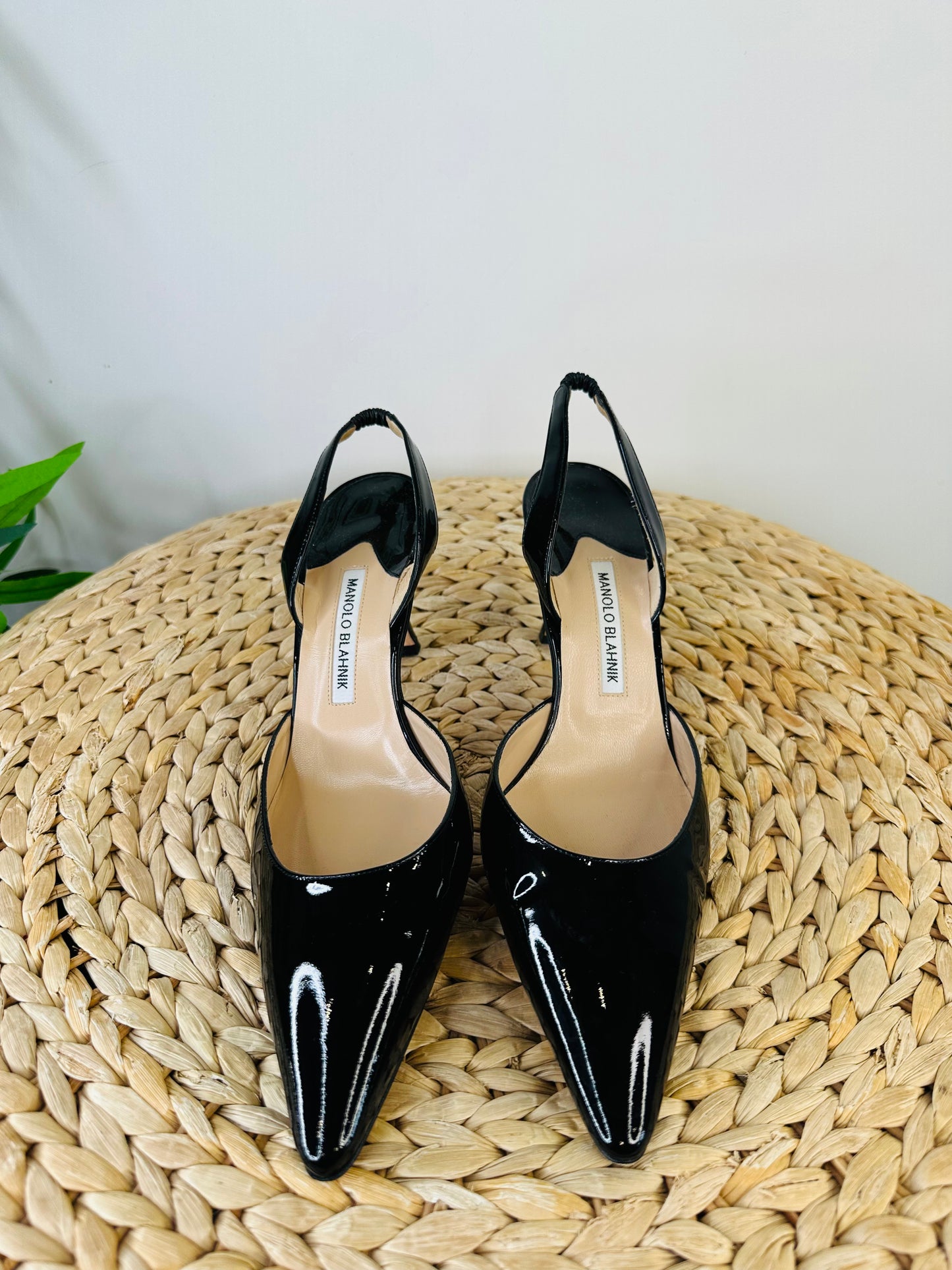 Carolyne Patent Leather Slingback Pumps - Size 41