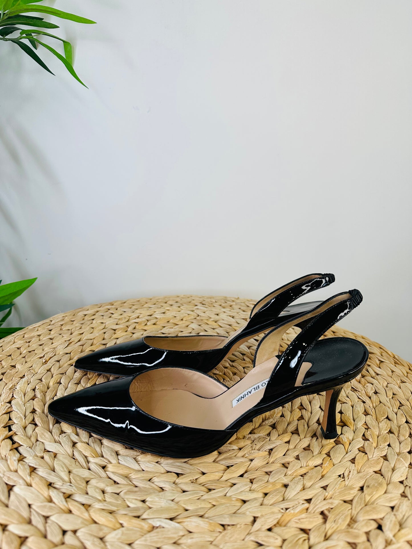 Carolyne Patent Leather Slingback Pumps - Size 41