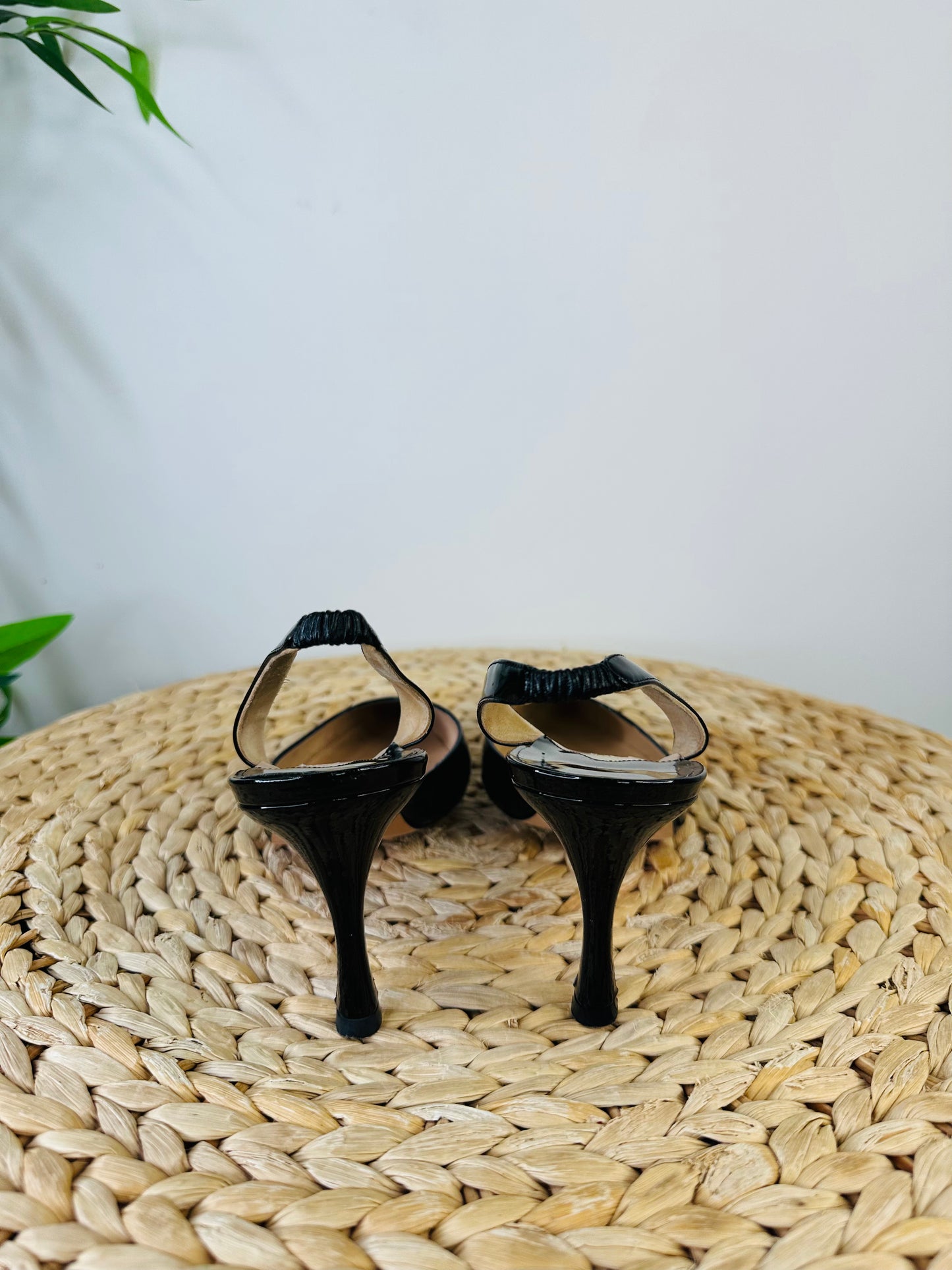 Carolyne Patent Leather Slingback Pumps - Size 41