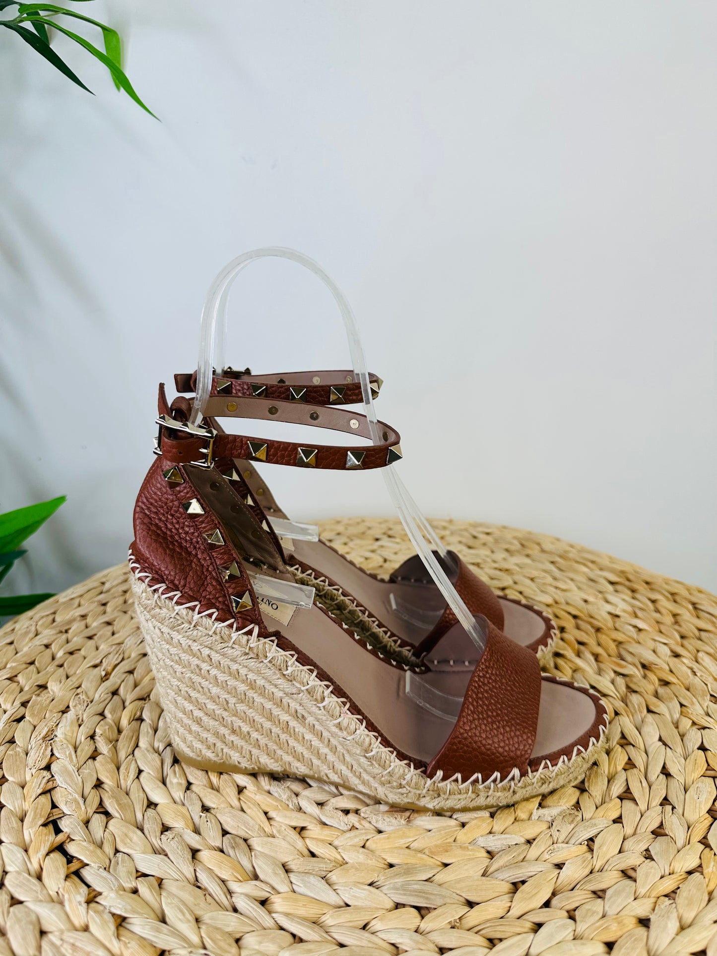 Rock Stud Wedge Sandals - Size 38