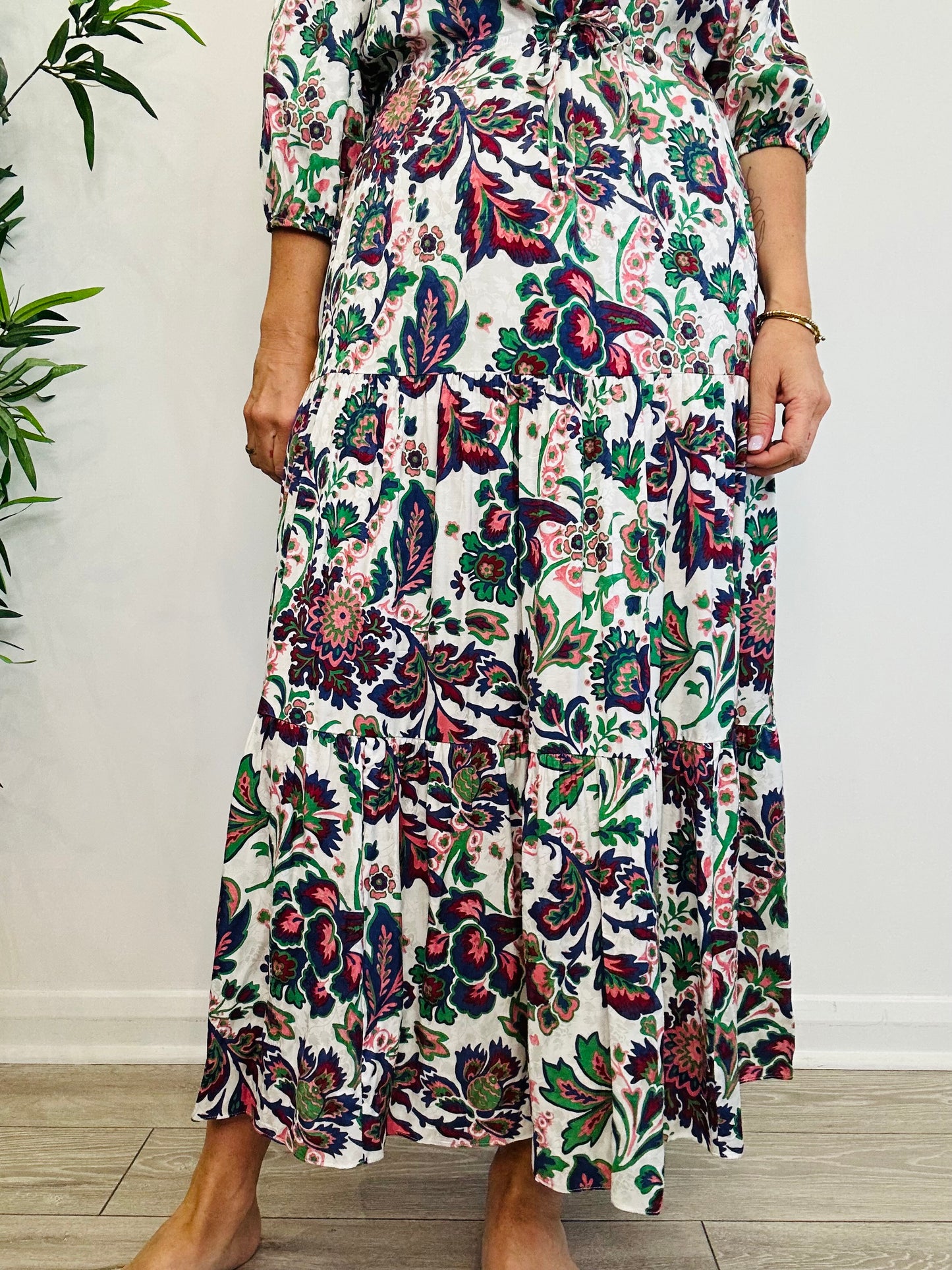 Patterned Maxi Dress - Size 38