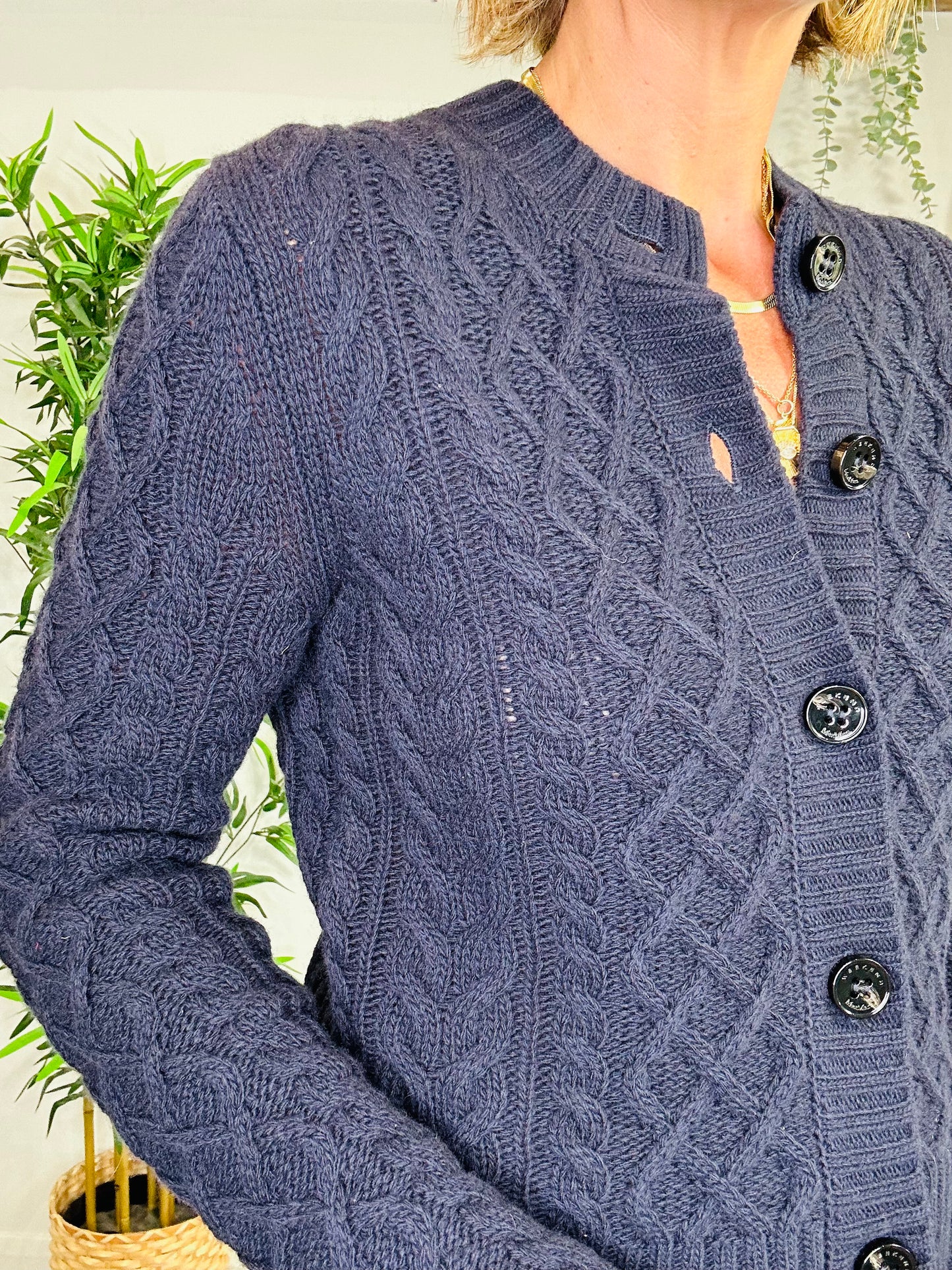 Cable Knit Cardigan - Size S