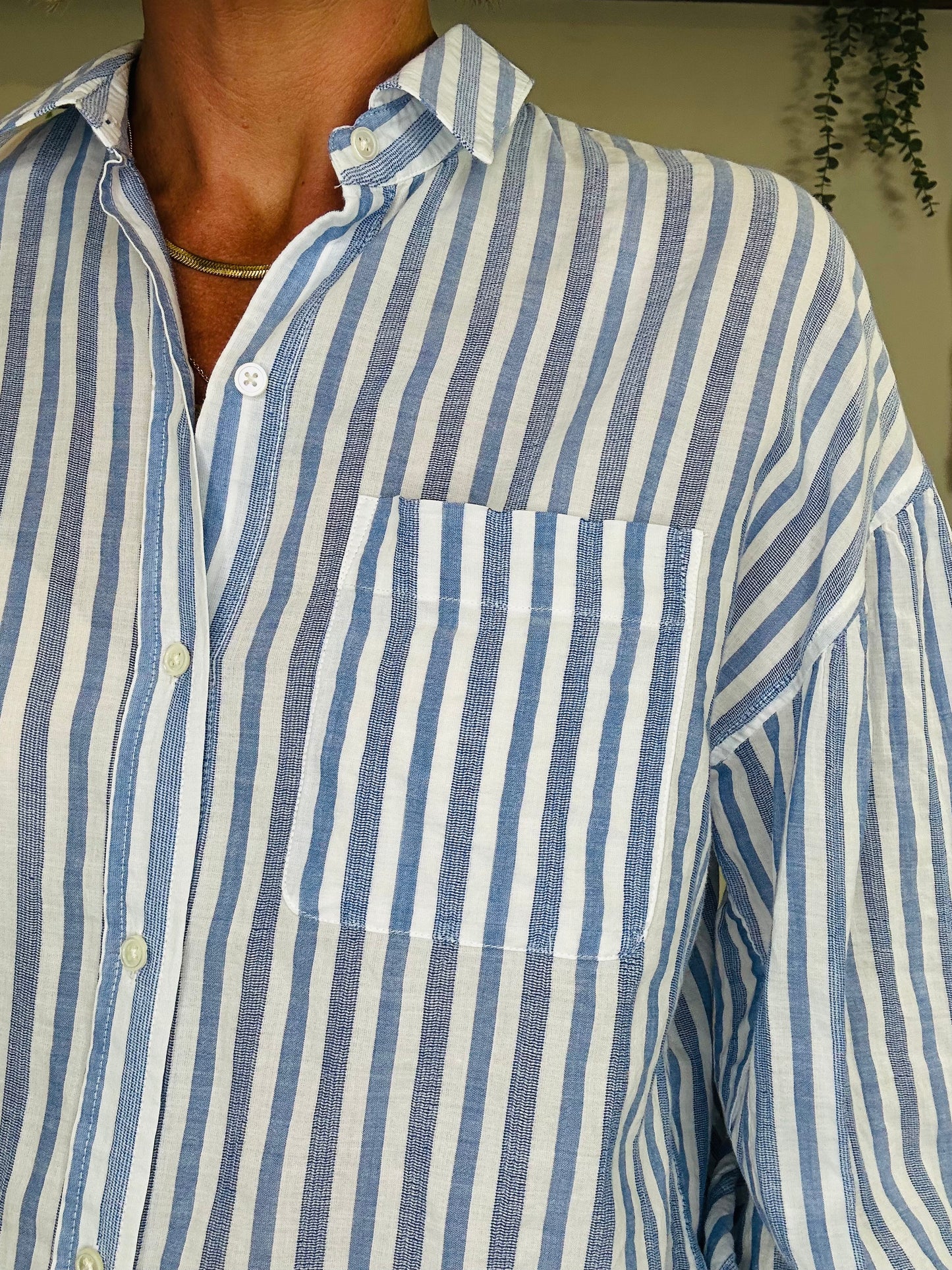 Striped Cotton Shirt - Size S
