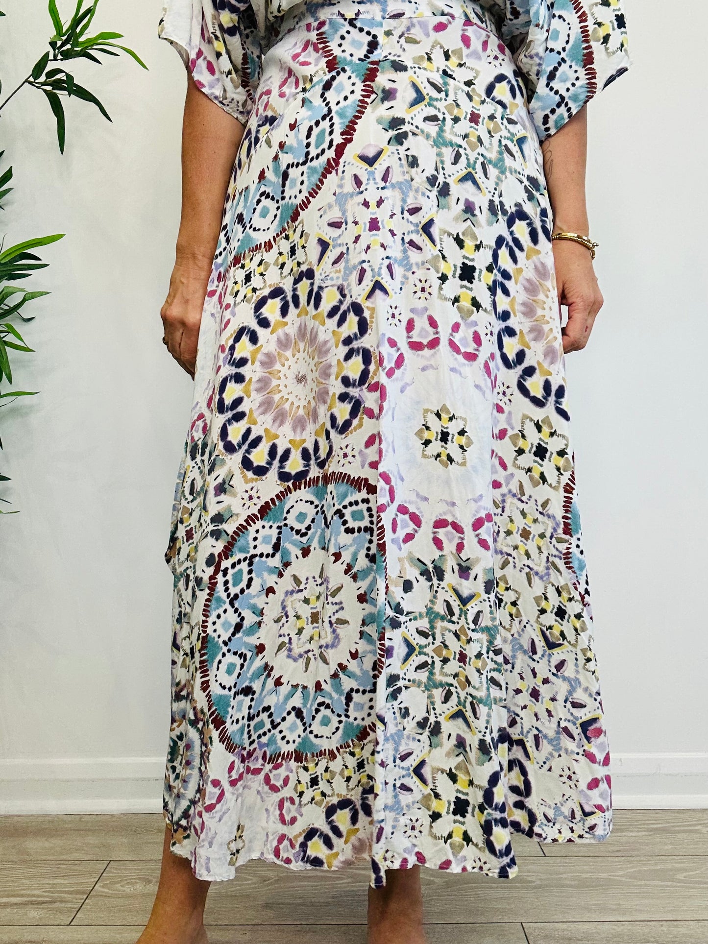 Patterned Maxi Dress - Size 1