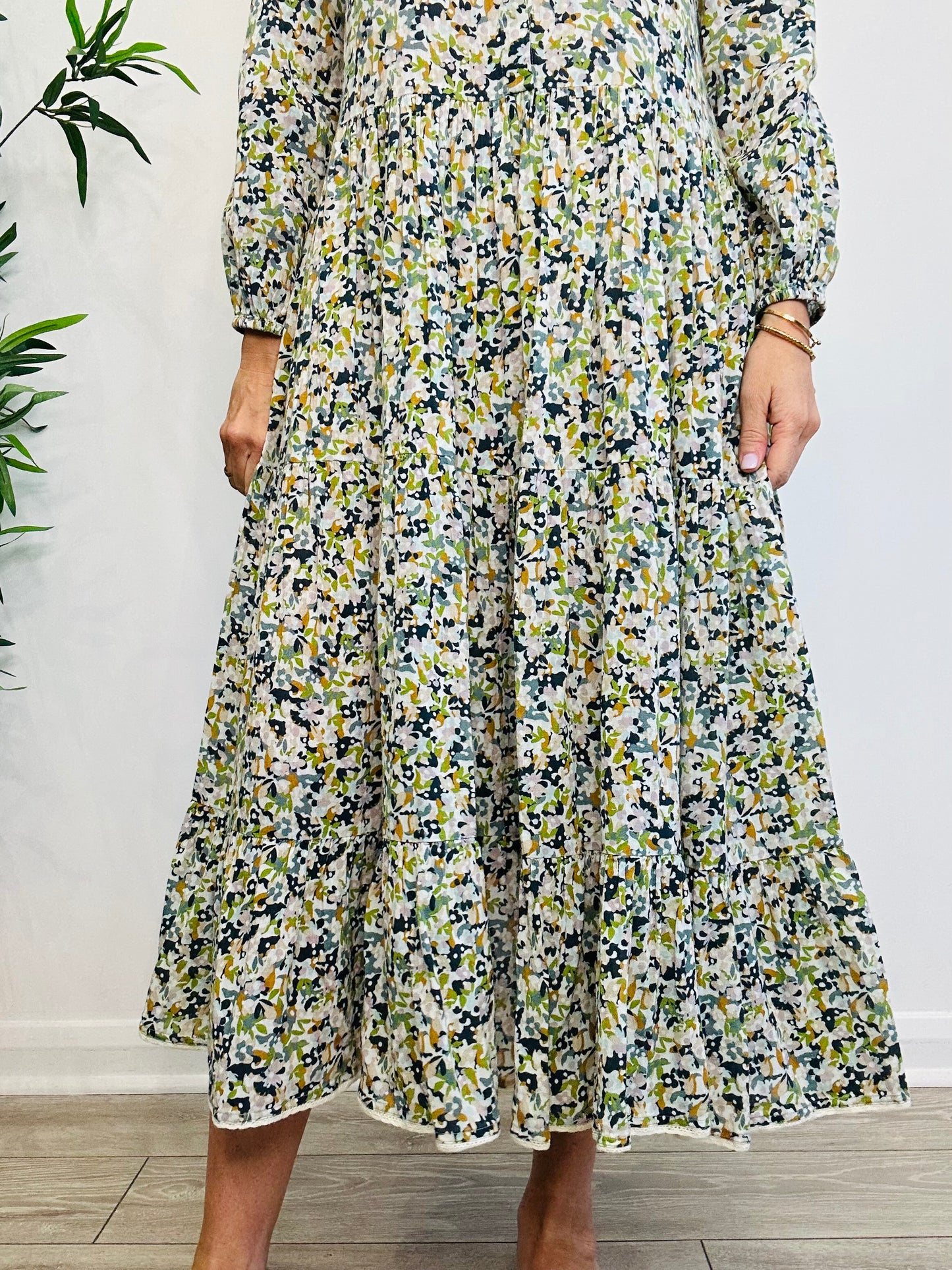 Floral Cotton Dress - Size S