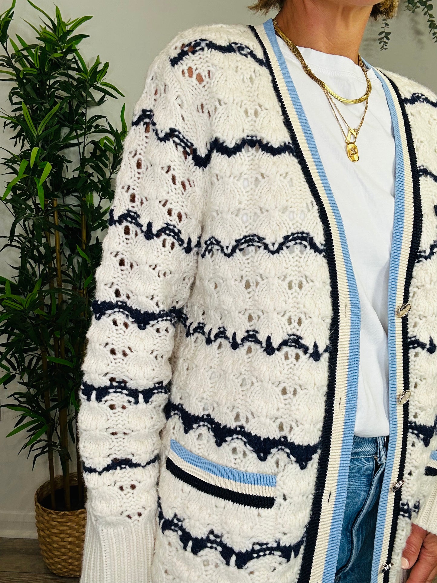 Chunky Knit Cardigan - Size M
