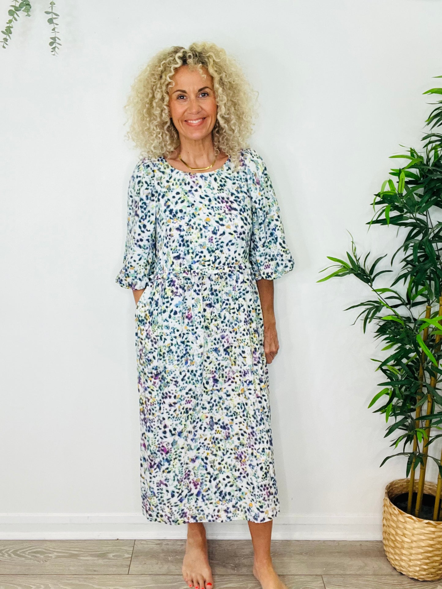 Patterned Dress - Size 38