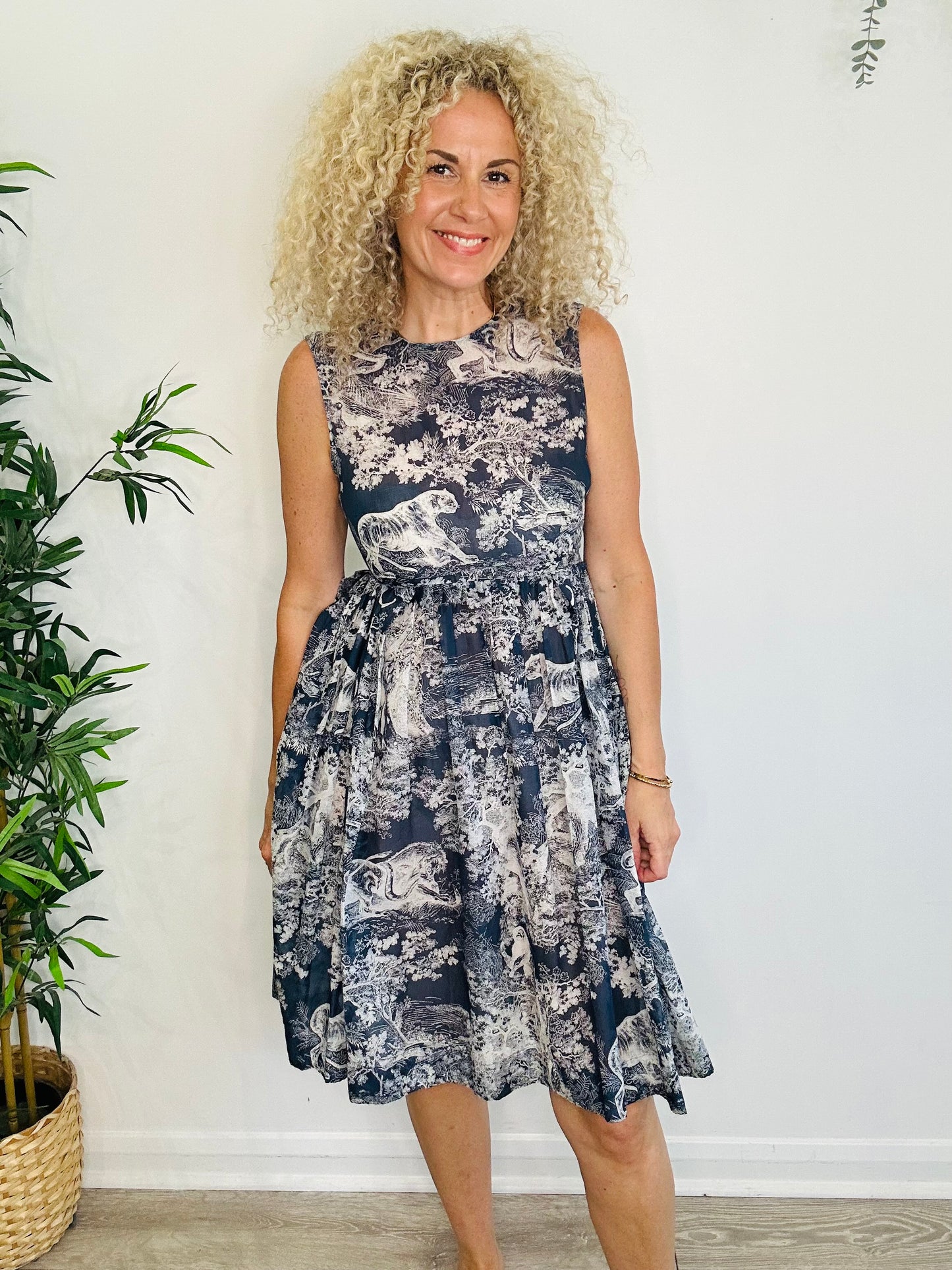Toile De Jouy Cotton Dress - Size 12