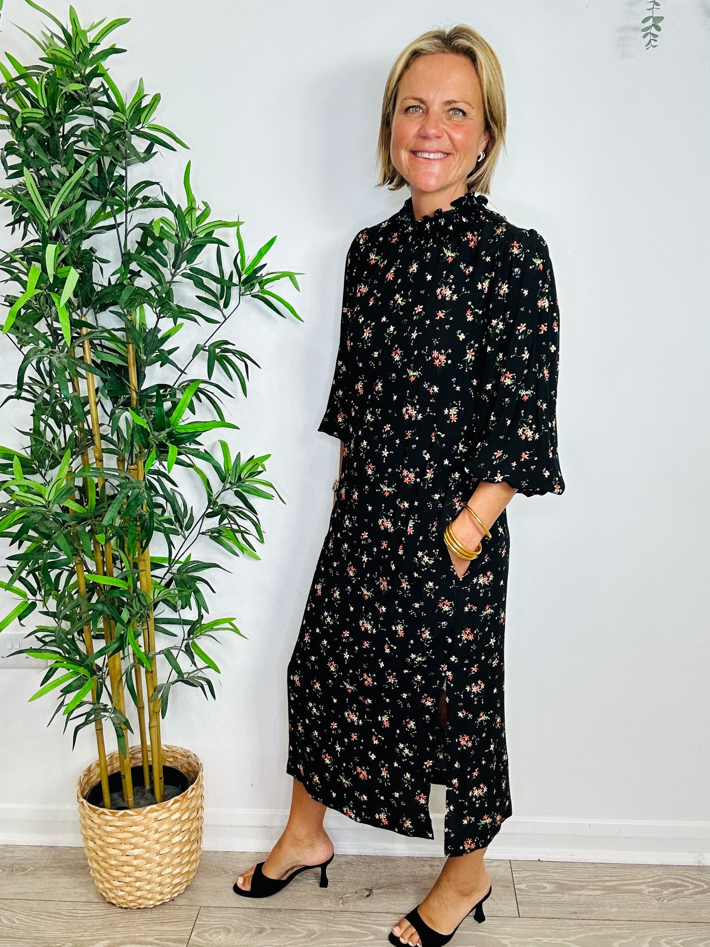Floral Midi Dress - Size 1