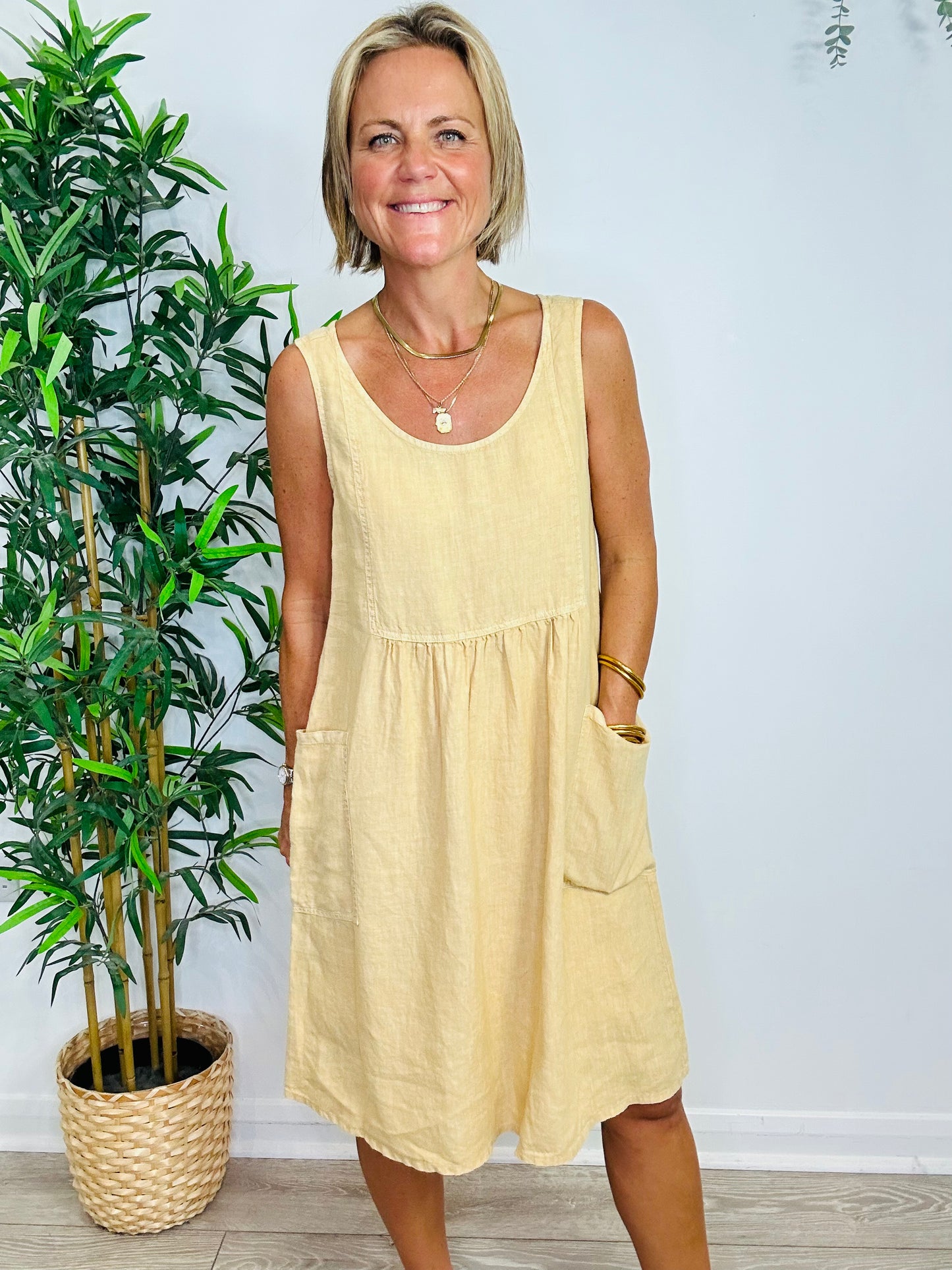 Linen Dress - Size M