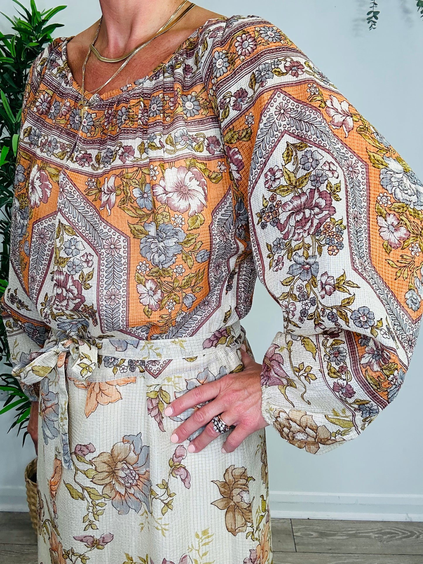 Floral Maxi Dress - Size 38