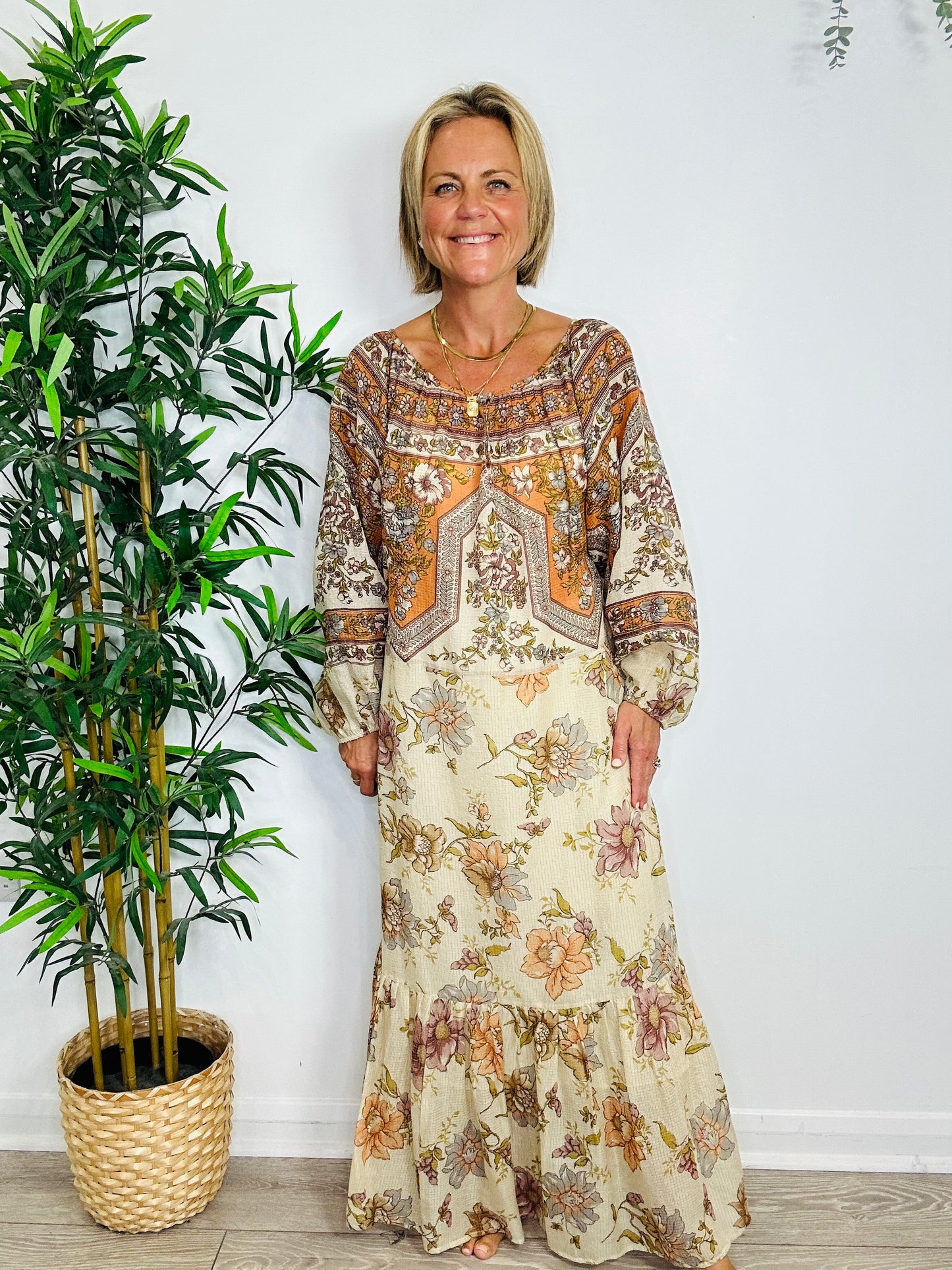 Floral Maxi Dress - Size 38