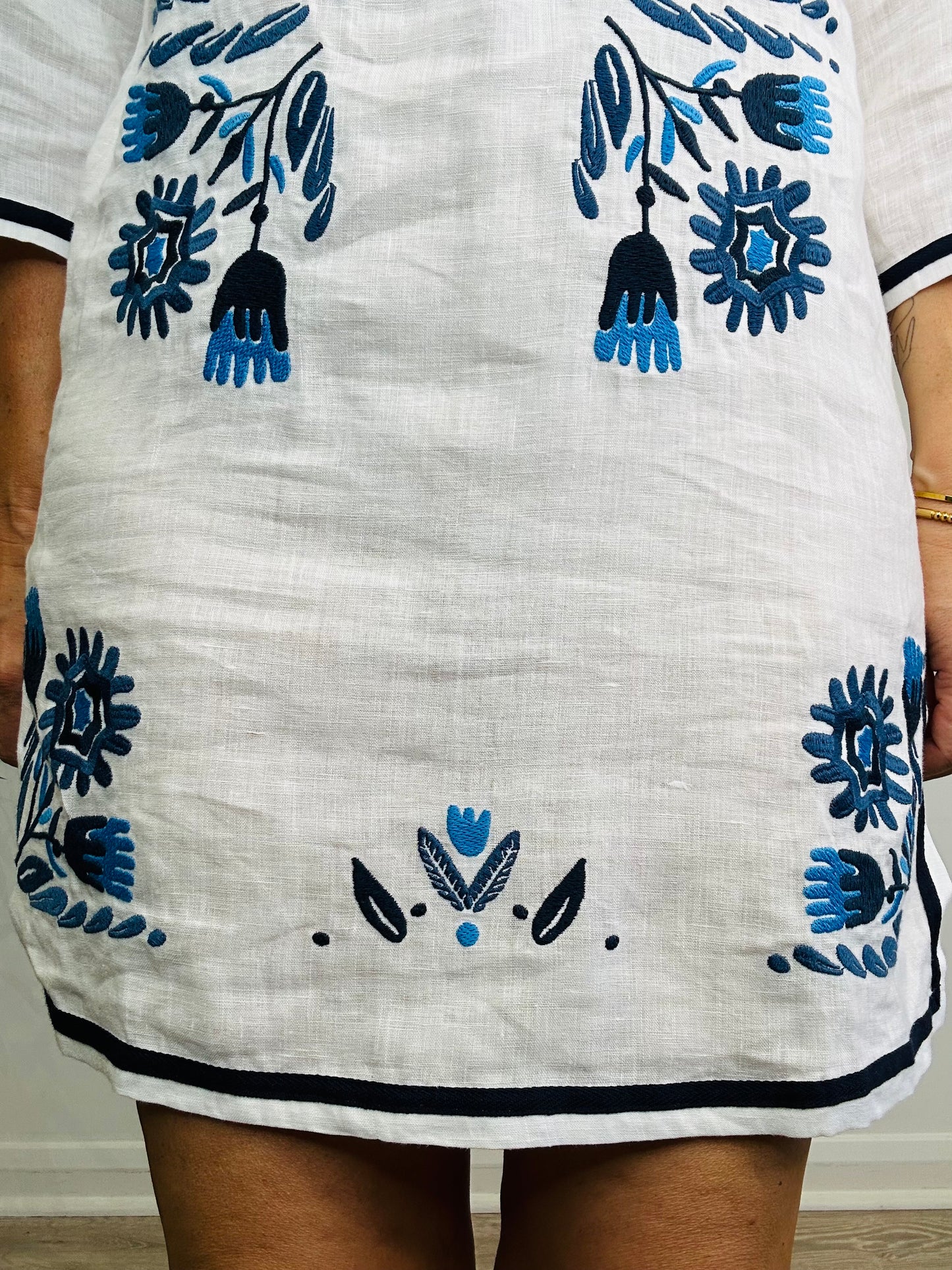 Embroidered Kaftan Dress - Size 38