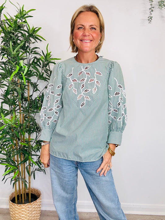 Striped Blouse - Size 0