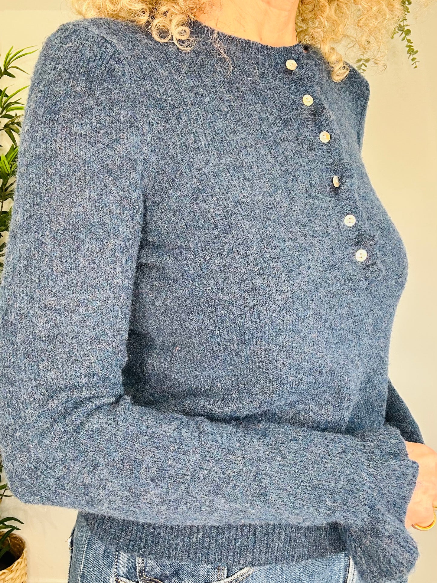 Half Button Jumper - Size XS