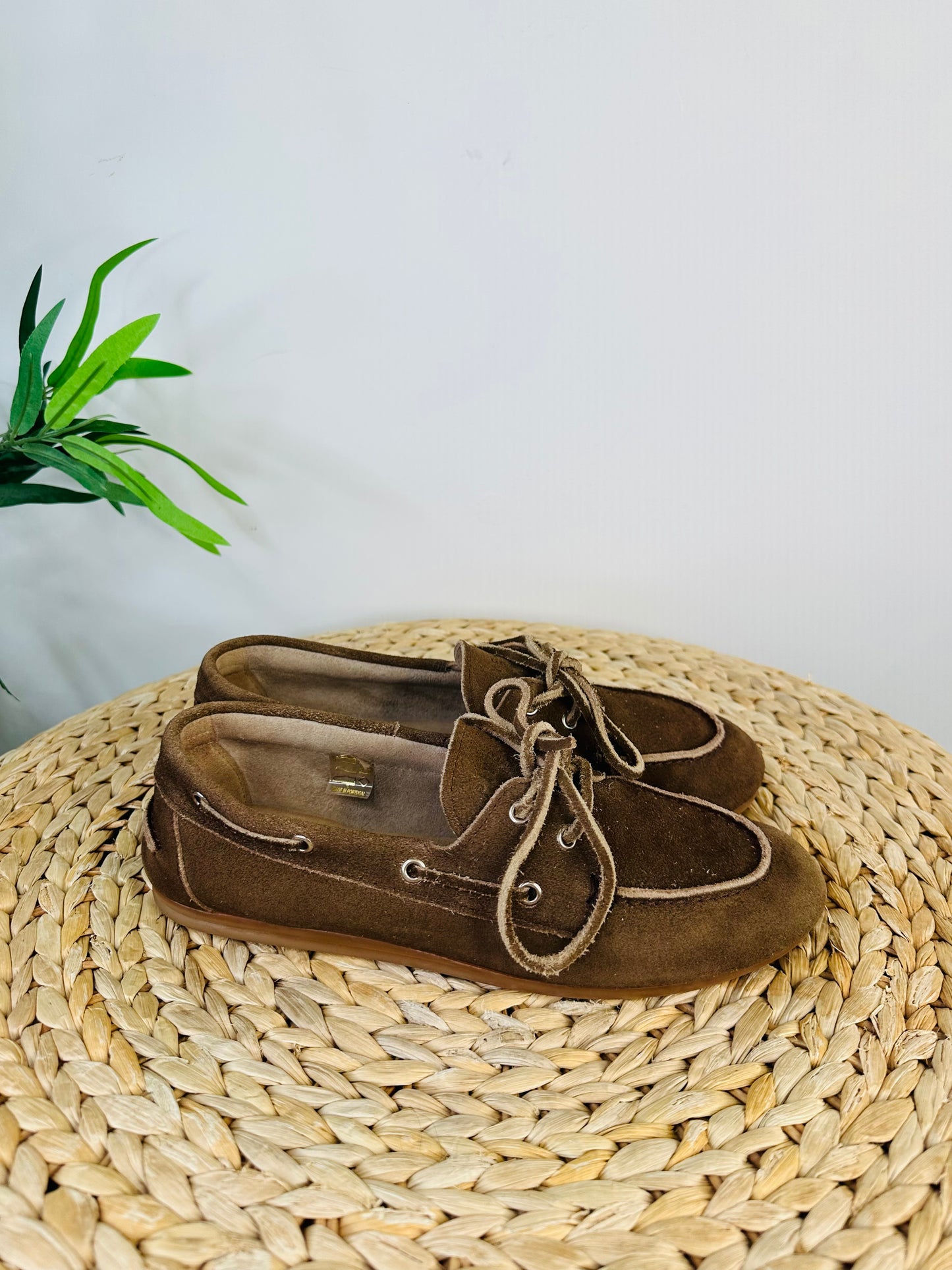 Suede Boat Shoes - Size 40