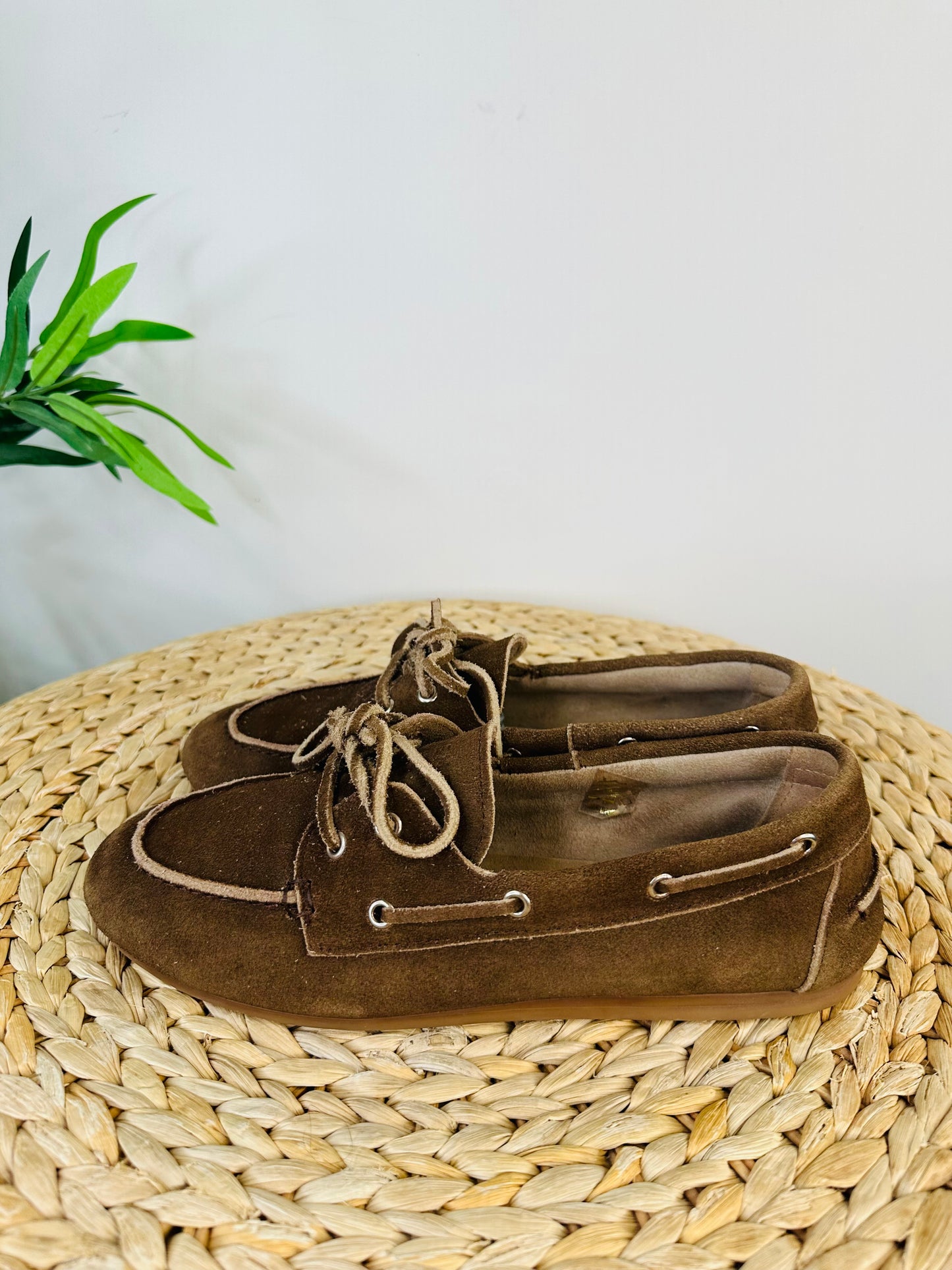 Suede Boat Shoes - Size 40