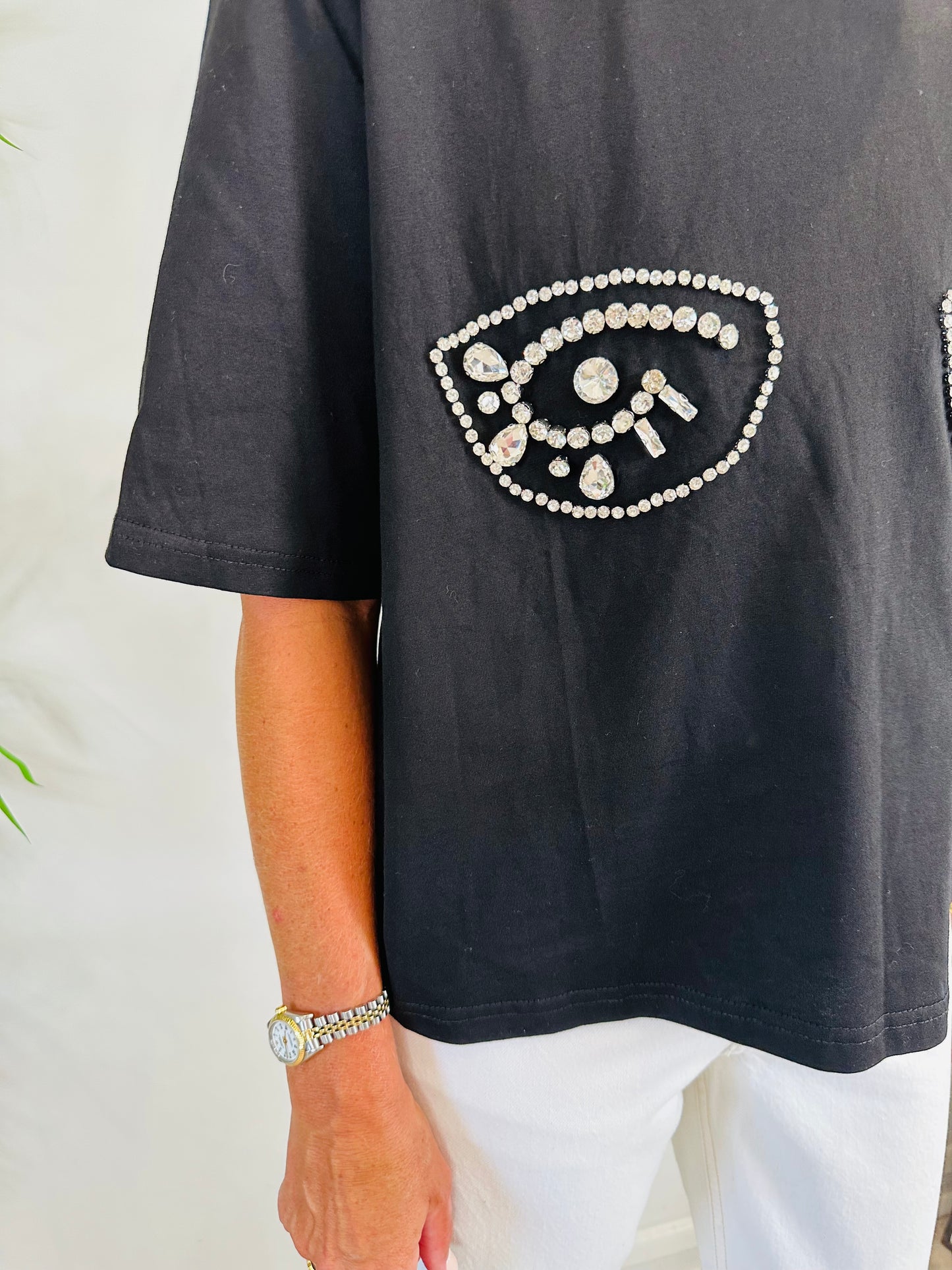 Embellished Eyes Tee - Size XL