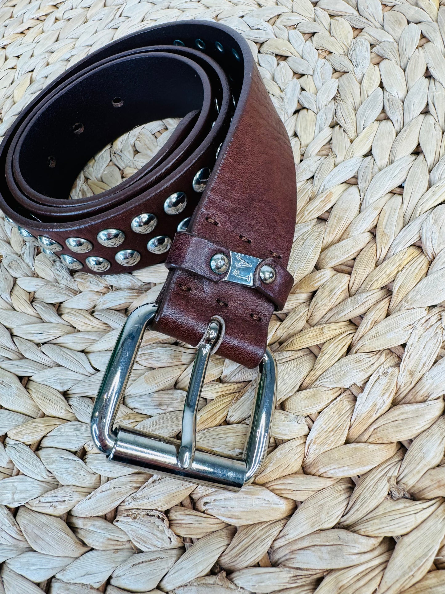 Studded Leather Belt