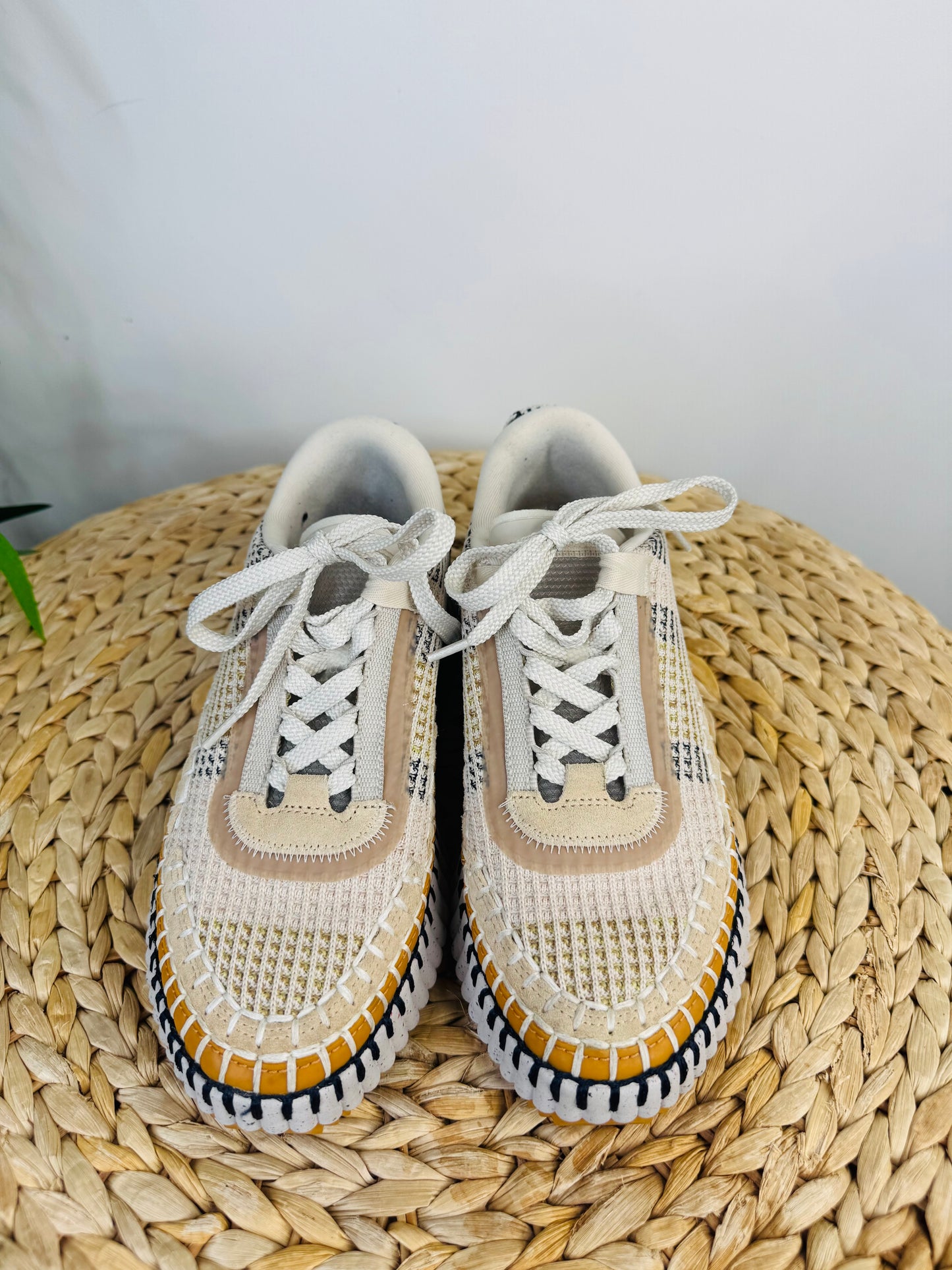 Nama Embroidered Trainers - Size 37
