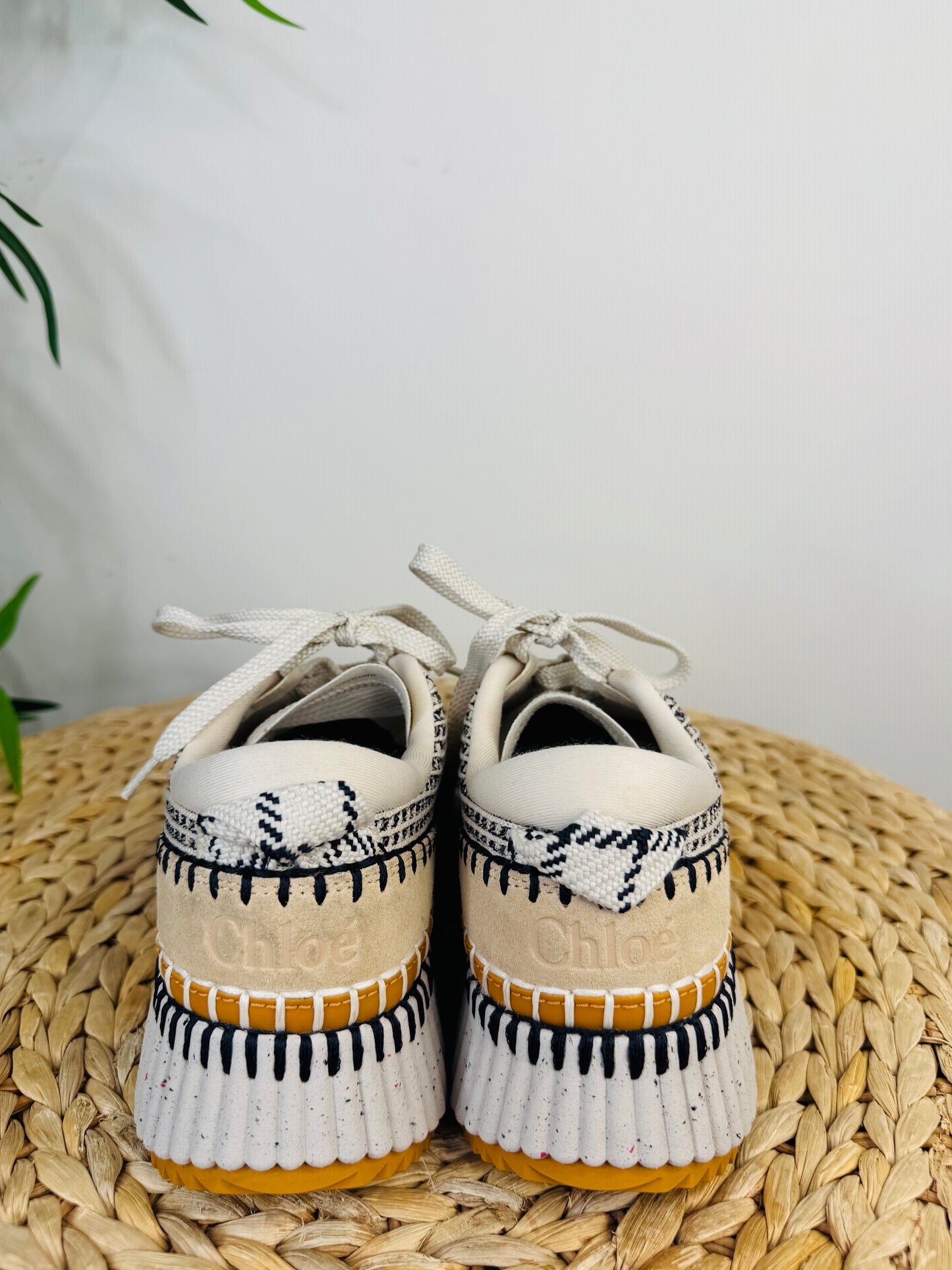 Nama Embroidered Trainers - Size 37