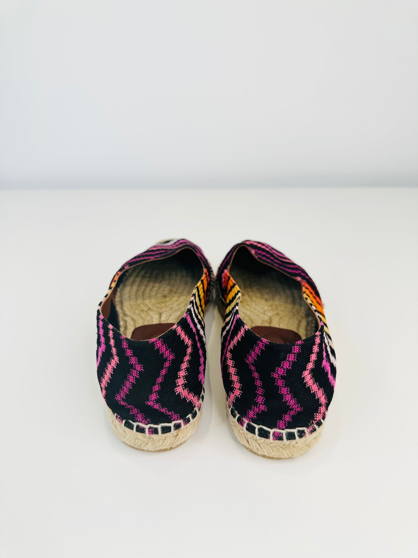 Chevron Knit Espadrilles - Size 38