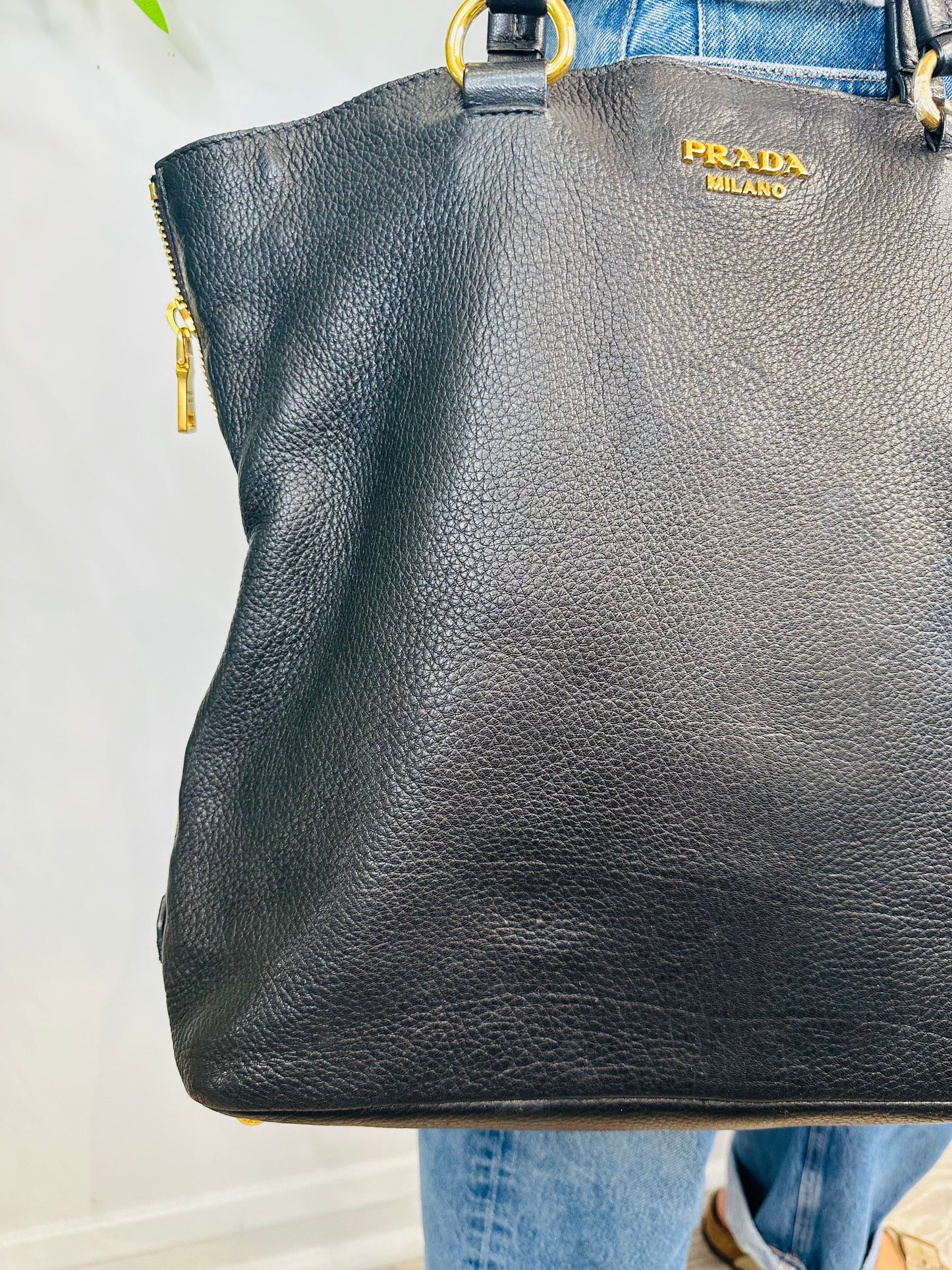 Vitello Daino Leather Tote