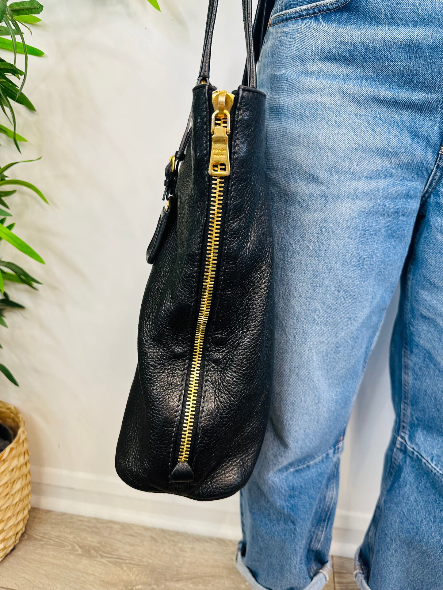 Vitello Daino Leather Tote