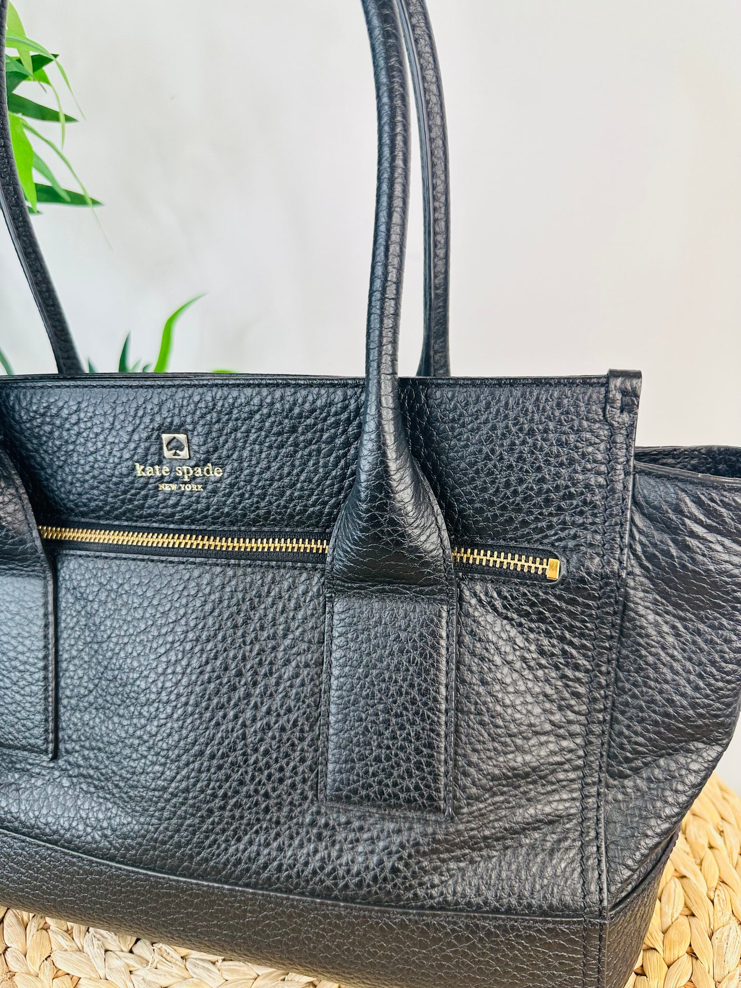 Grained Leather Tote