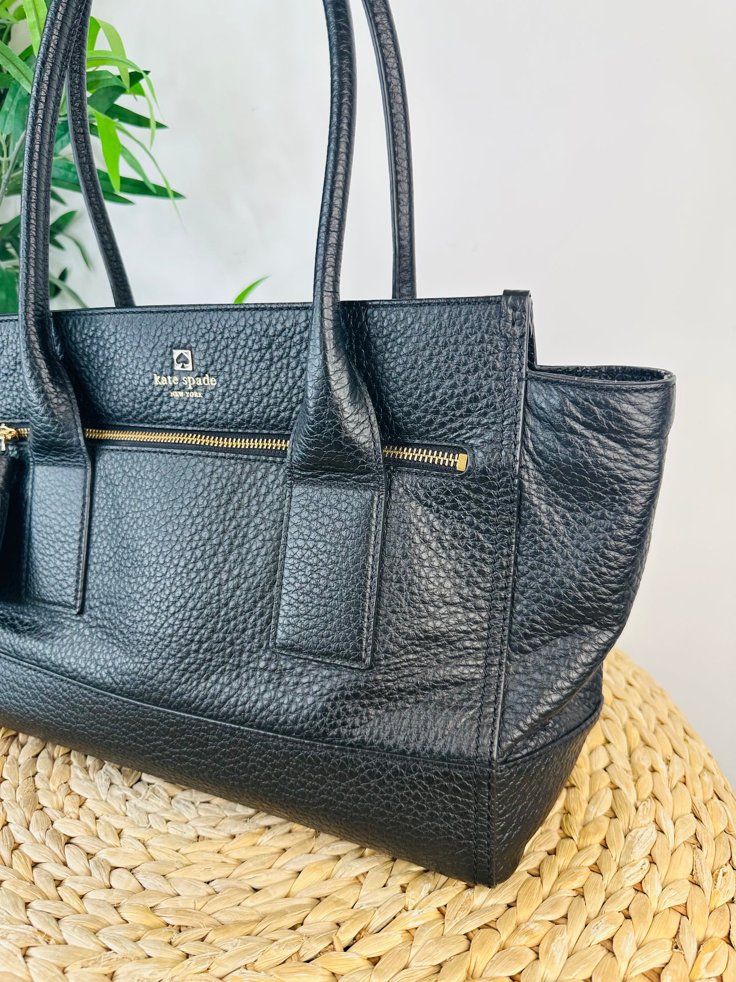 Grained Leather Tote