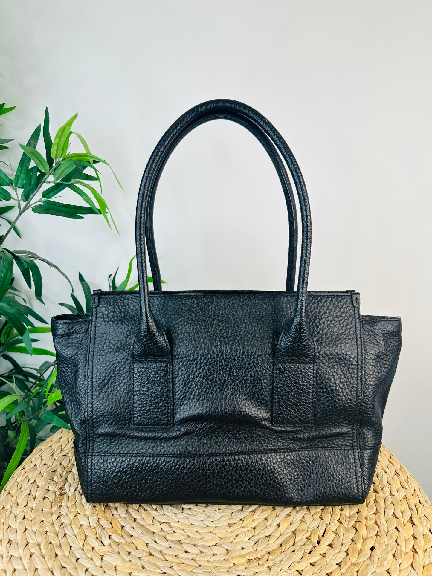 Grained Leather Tote