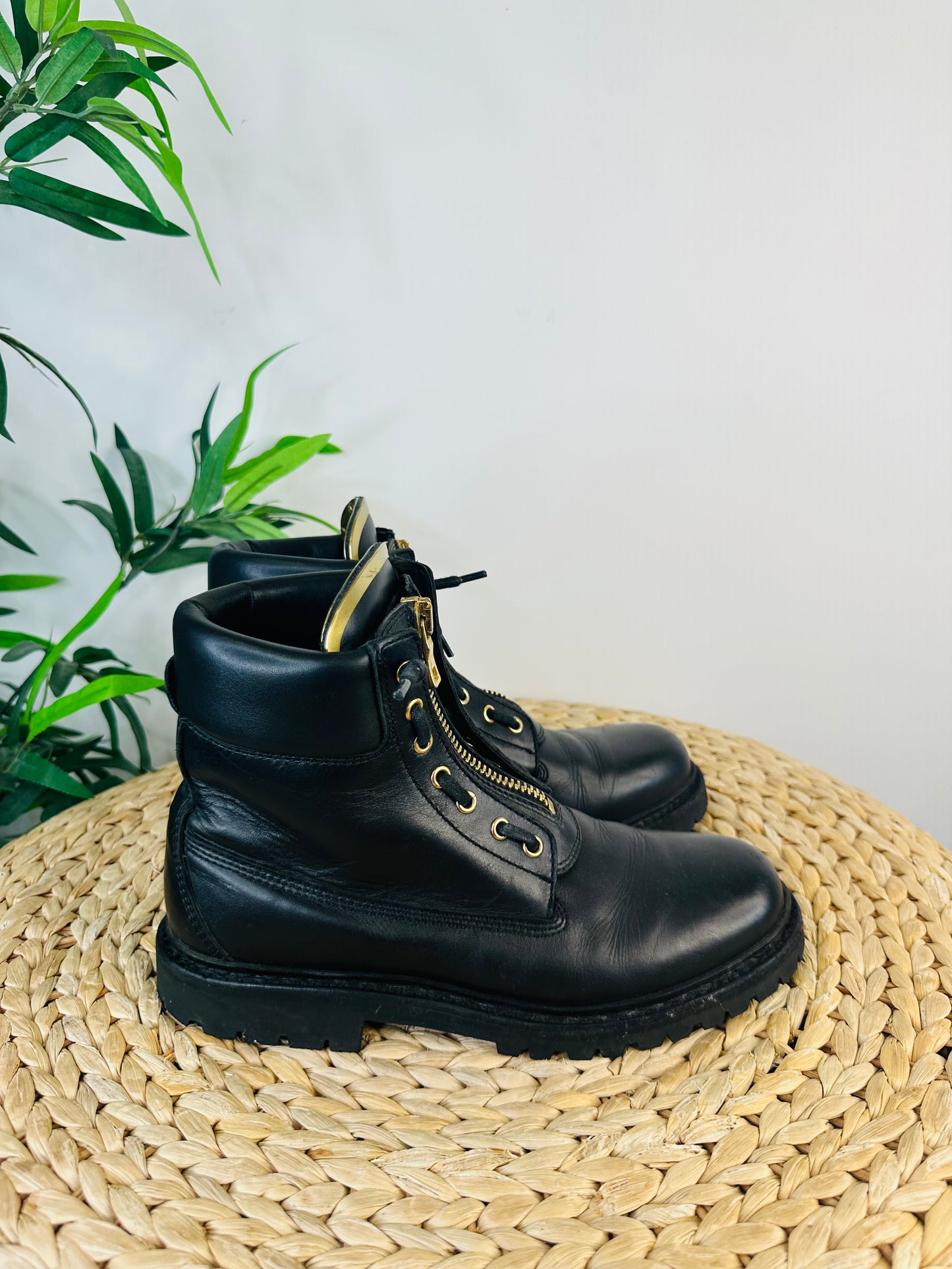 Chunky Leather Boots - Size 40