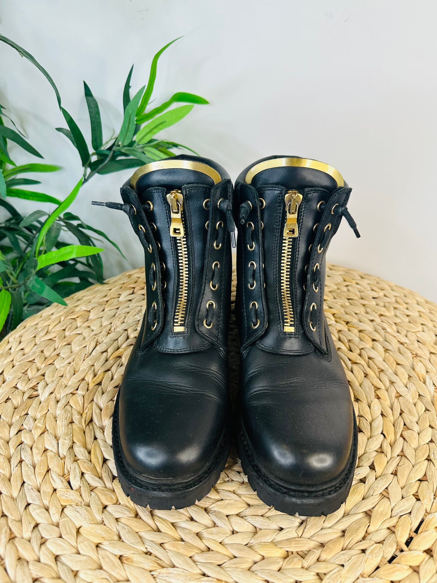 Chunky Leather Boots - Size 40