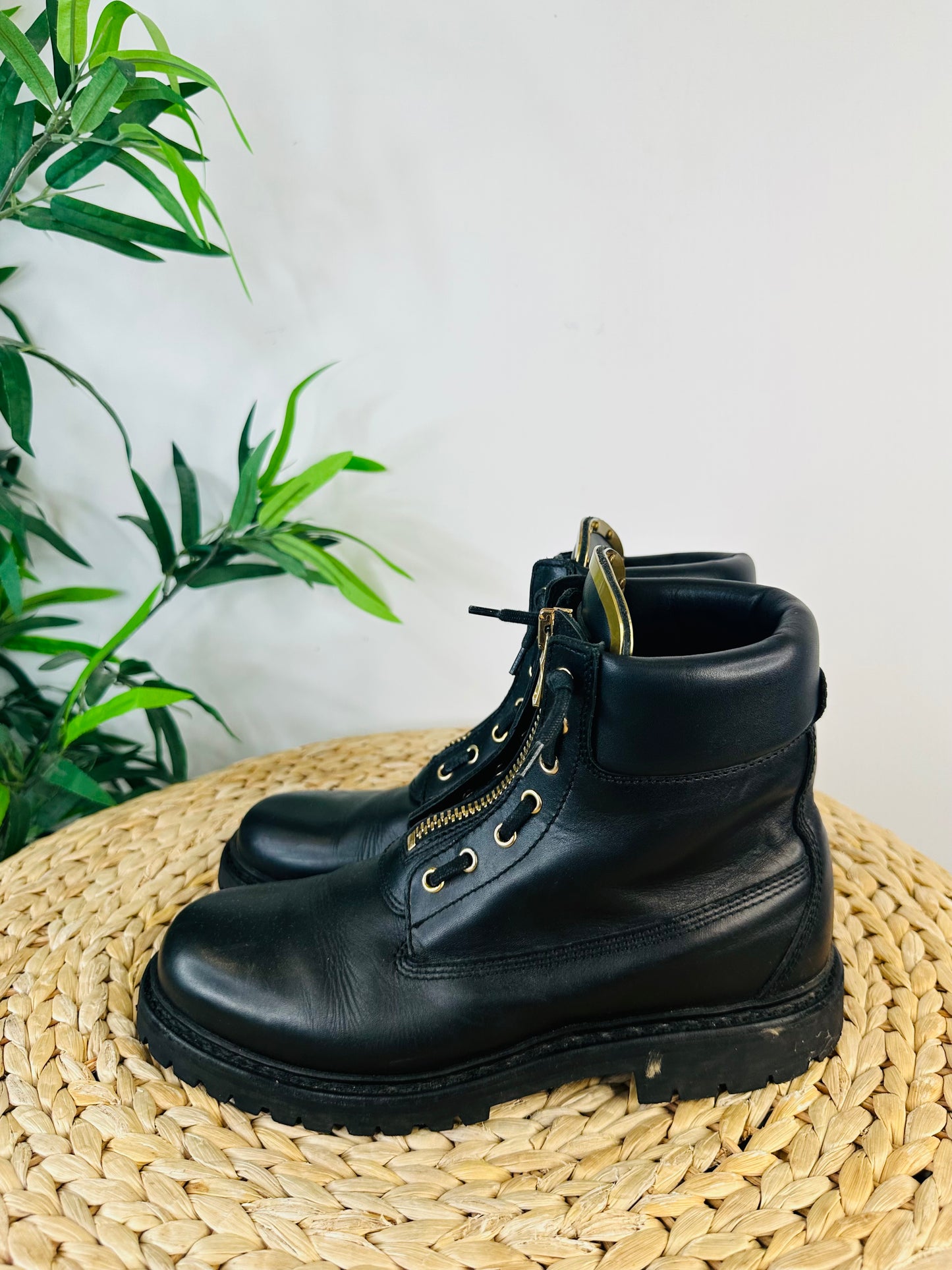 Chunky Leather Boots - Size 40